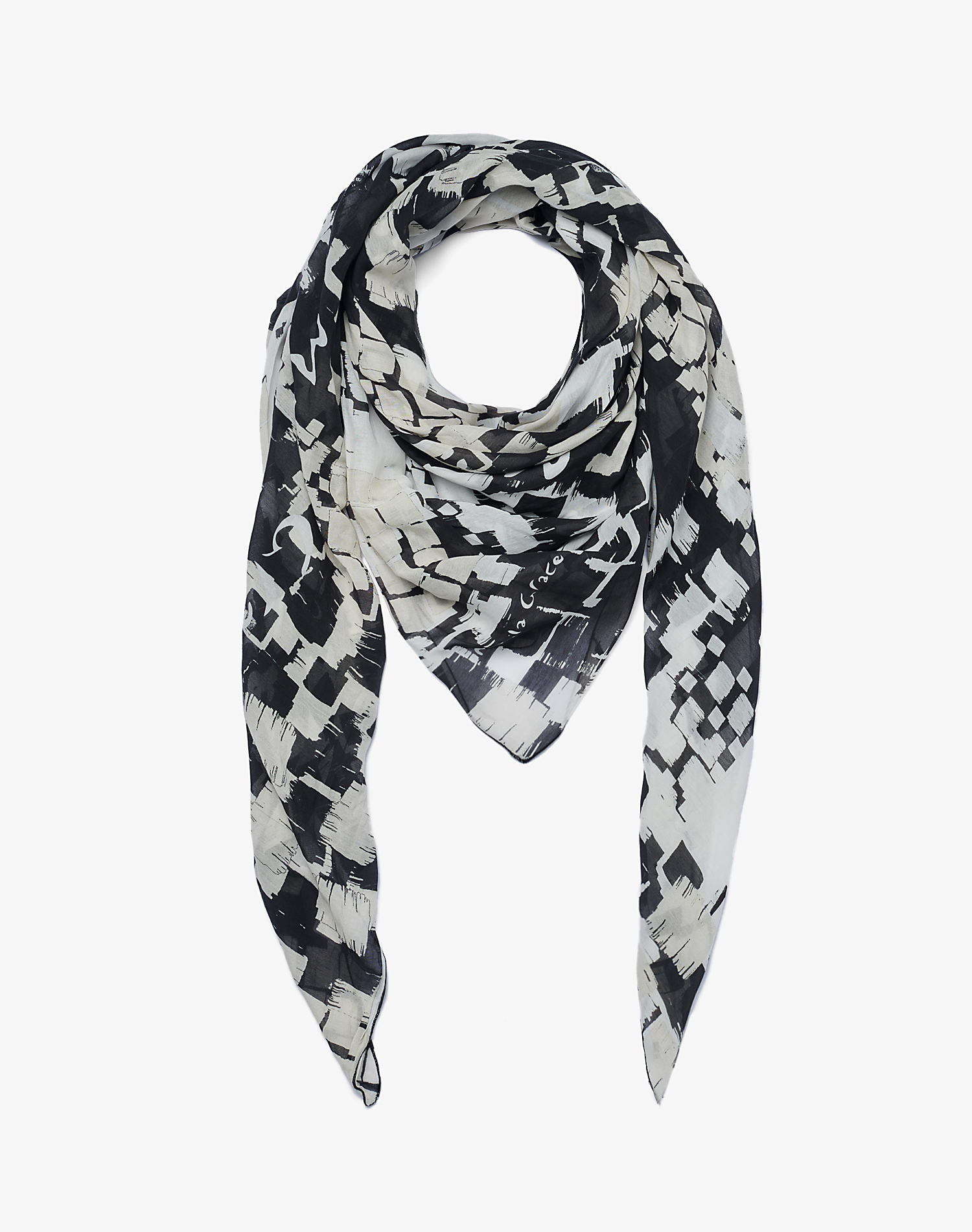 TRAPEZE SCARF IN VOILE COTTON SILK | Manila Grace