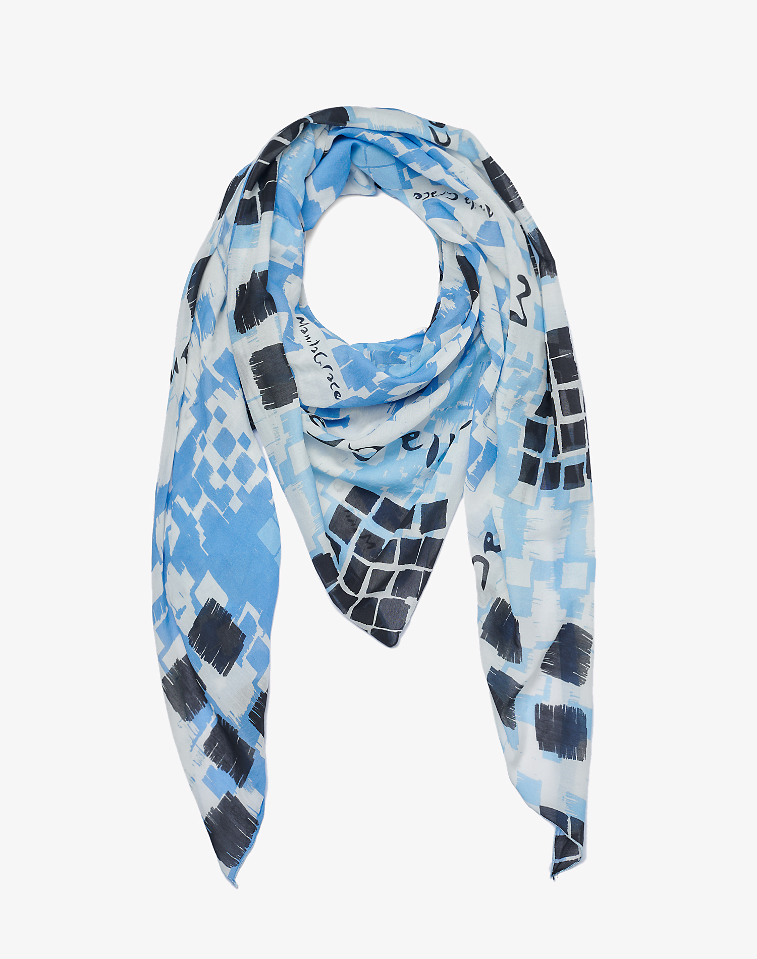 TRAPEZE SCARF IN VOILE COTTON SILK | Manila Grace