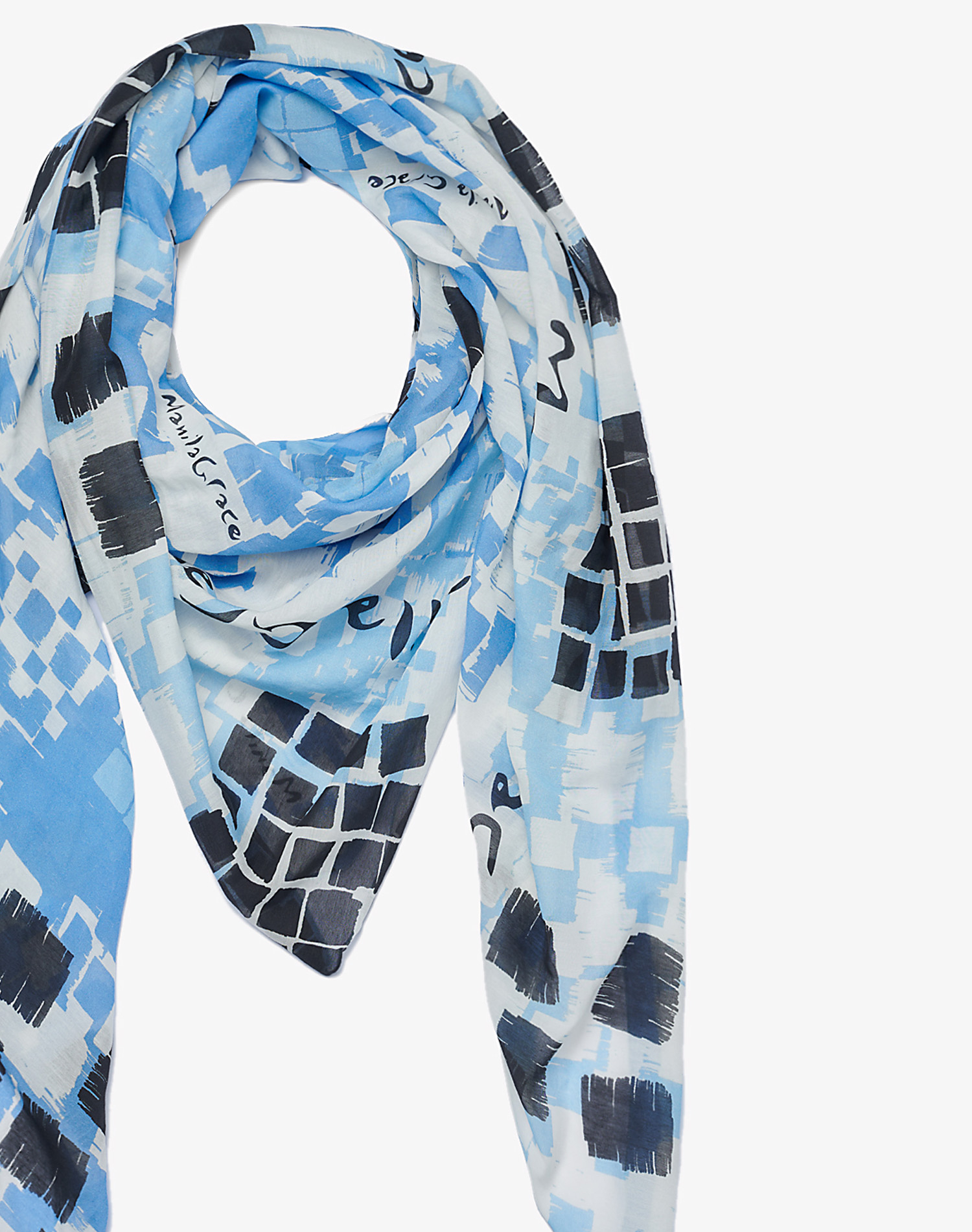 TRAPEZE SCARF IN VOILE COTTON SILK | Manila Grace