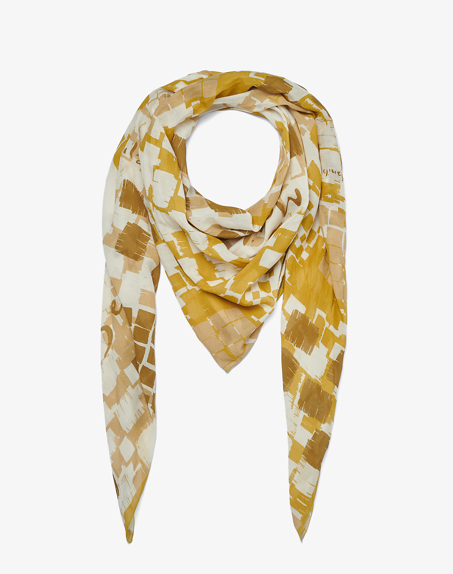 TRAPEZE SCARF IN VOILE COTTON SILK - MA627 - Manila Grace | Official Website
