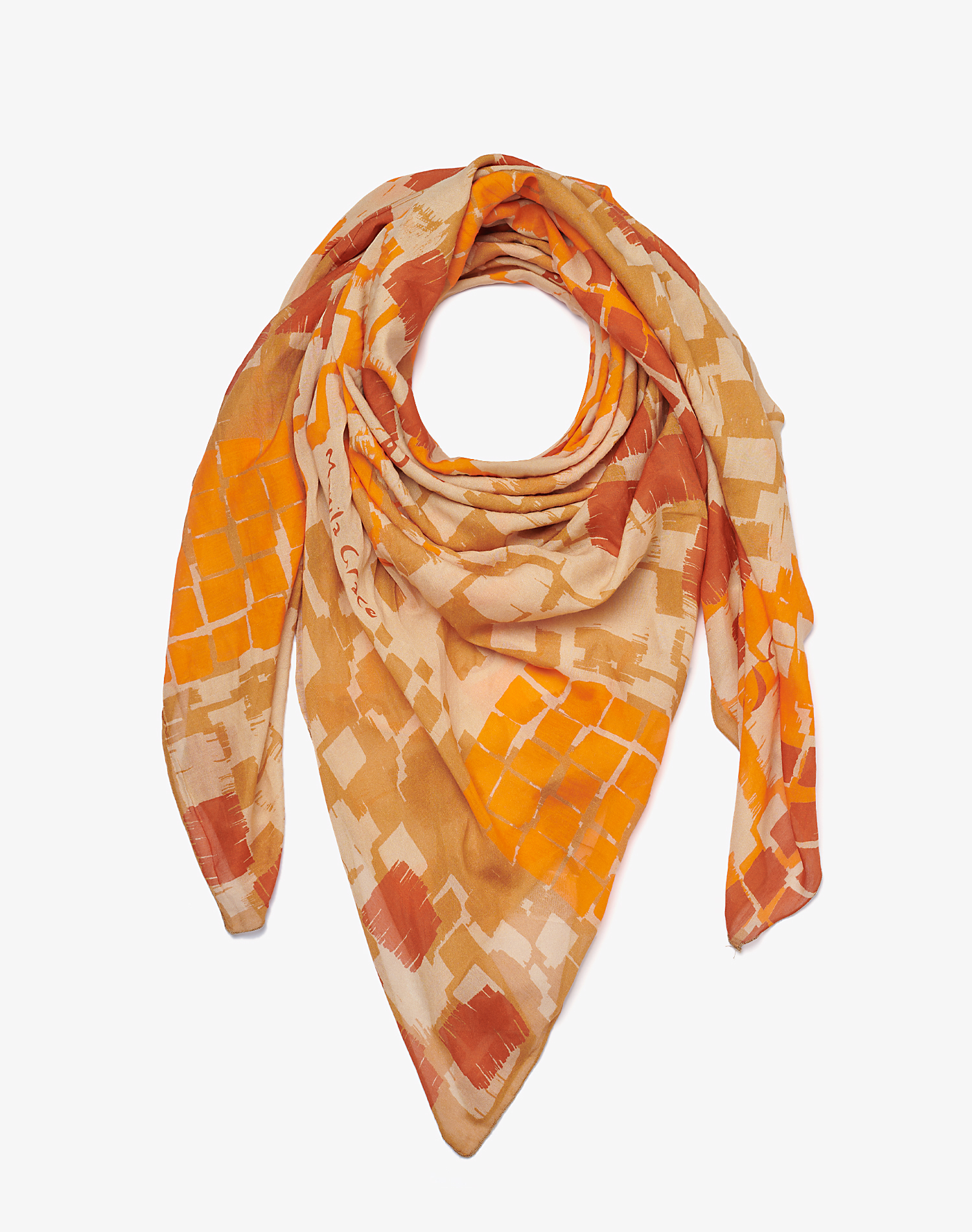 TRAPEZE SCARF IN VOILE COTTON SILK | Manila Grace