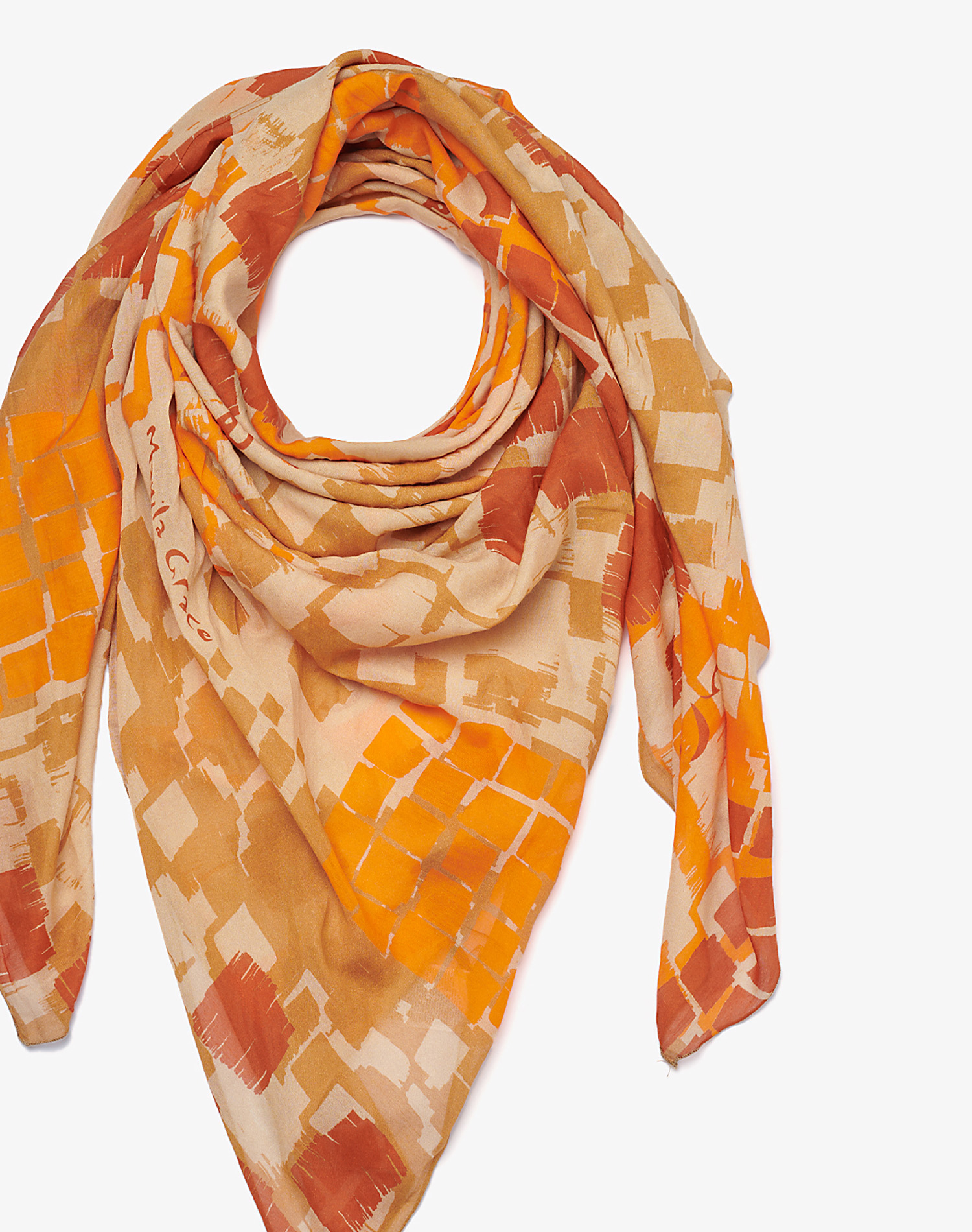 TRAPEZE SCARF IN VOILE COTTON SILK | Manila Grace