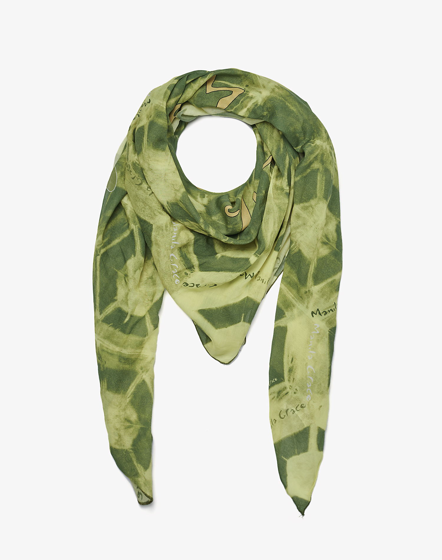 TRAPEZE SCARF IN VOILE COTTON SILK - MA509 - Manila Grace | Official Website