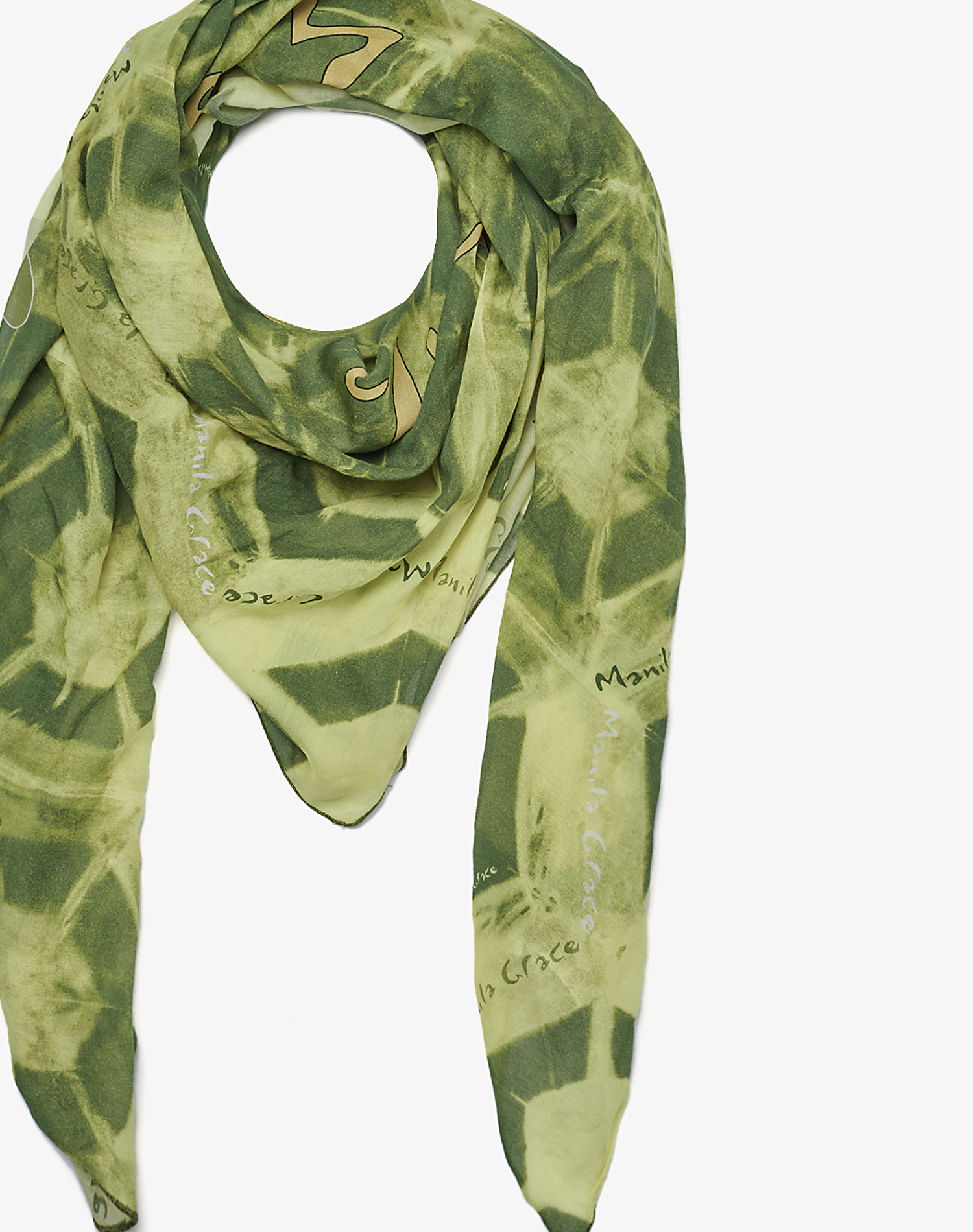 TRAPEZE SCARF IN VOILE COTTON SILK - MA509 - Manila Grace | Official Website