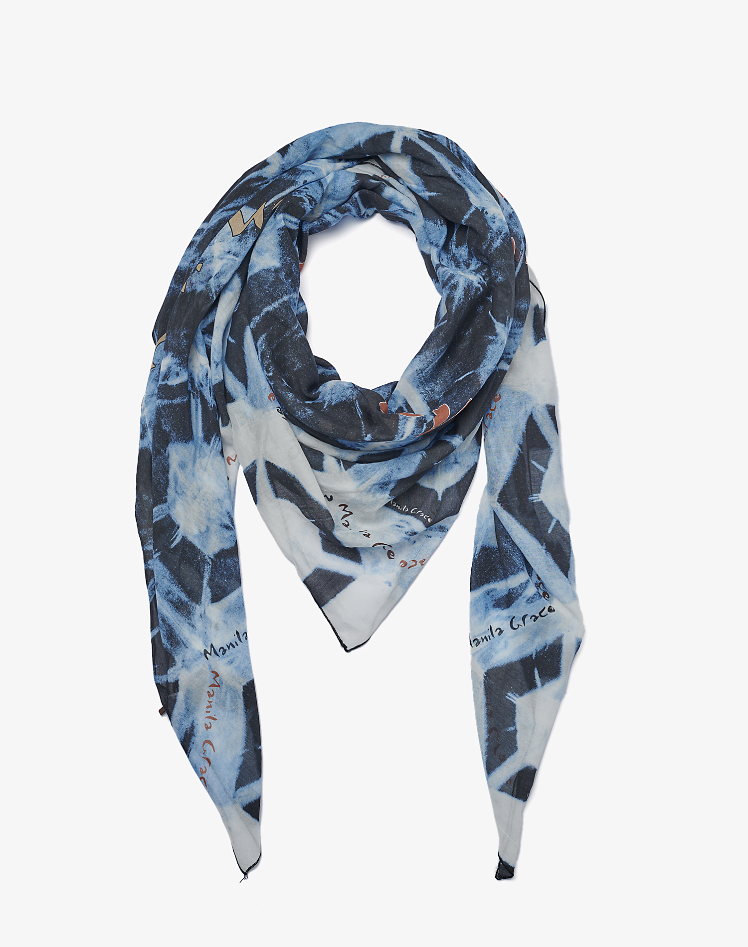 TRAPEZE SCARF IN VOILE COTTON SILK | Manila Grace
