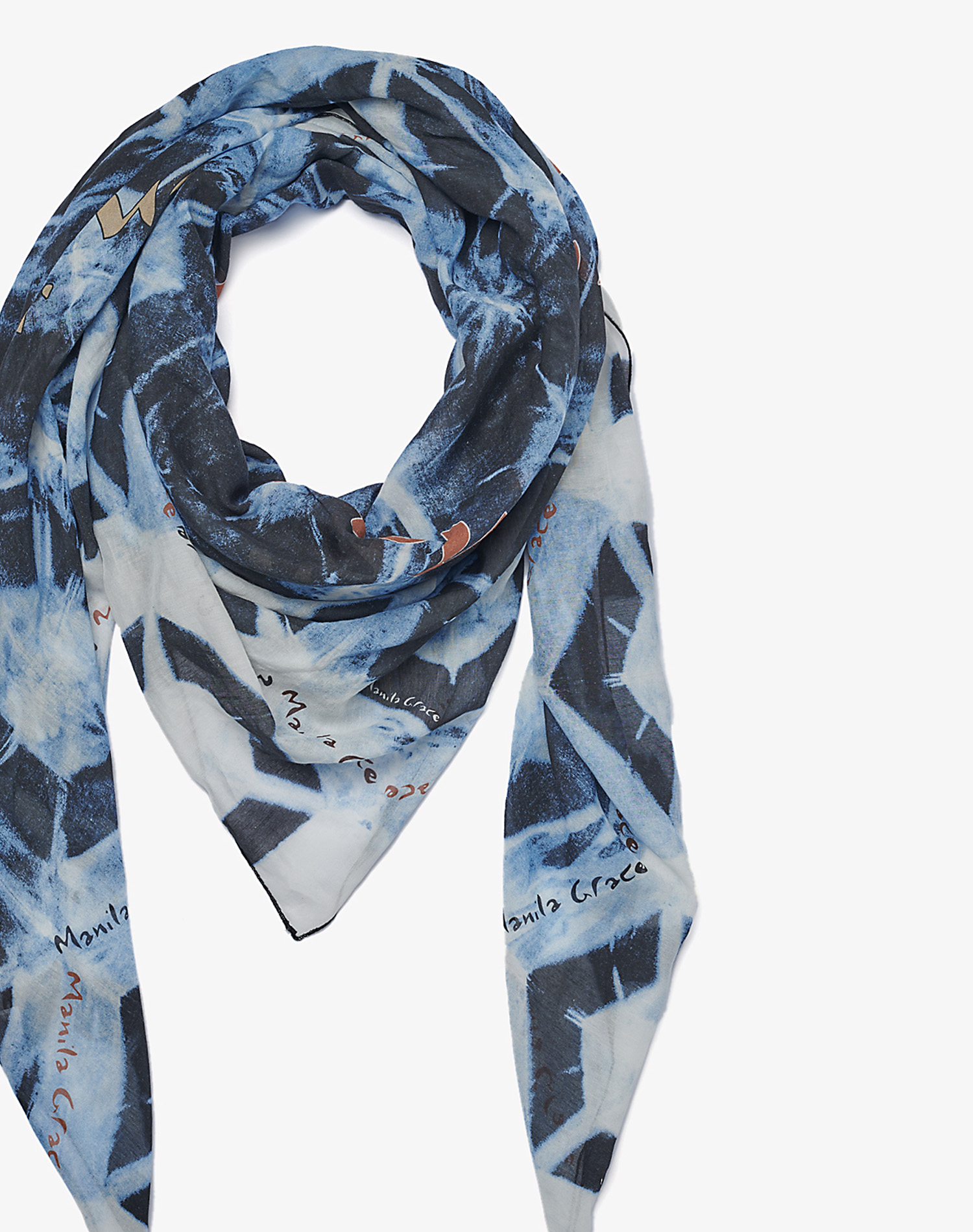 TRAPEZE SCARF IN VOILE COTTON SILK | Manila Grace