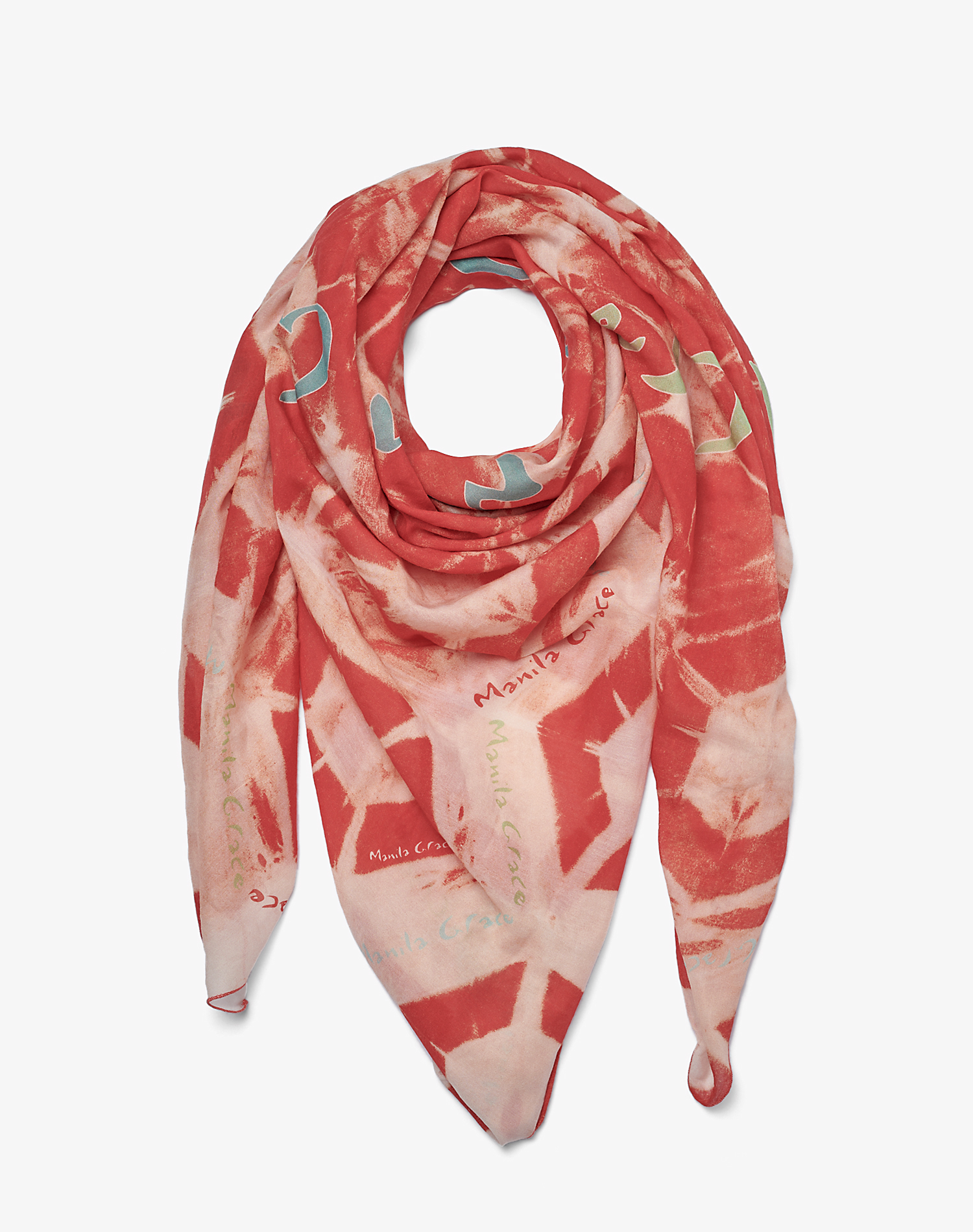 TRAPEZE SCARF IN VOILE COTTON SILK - MA638 - Manila Grace | Official Website