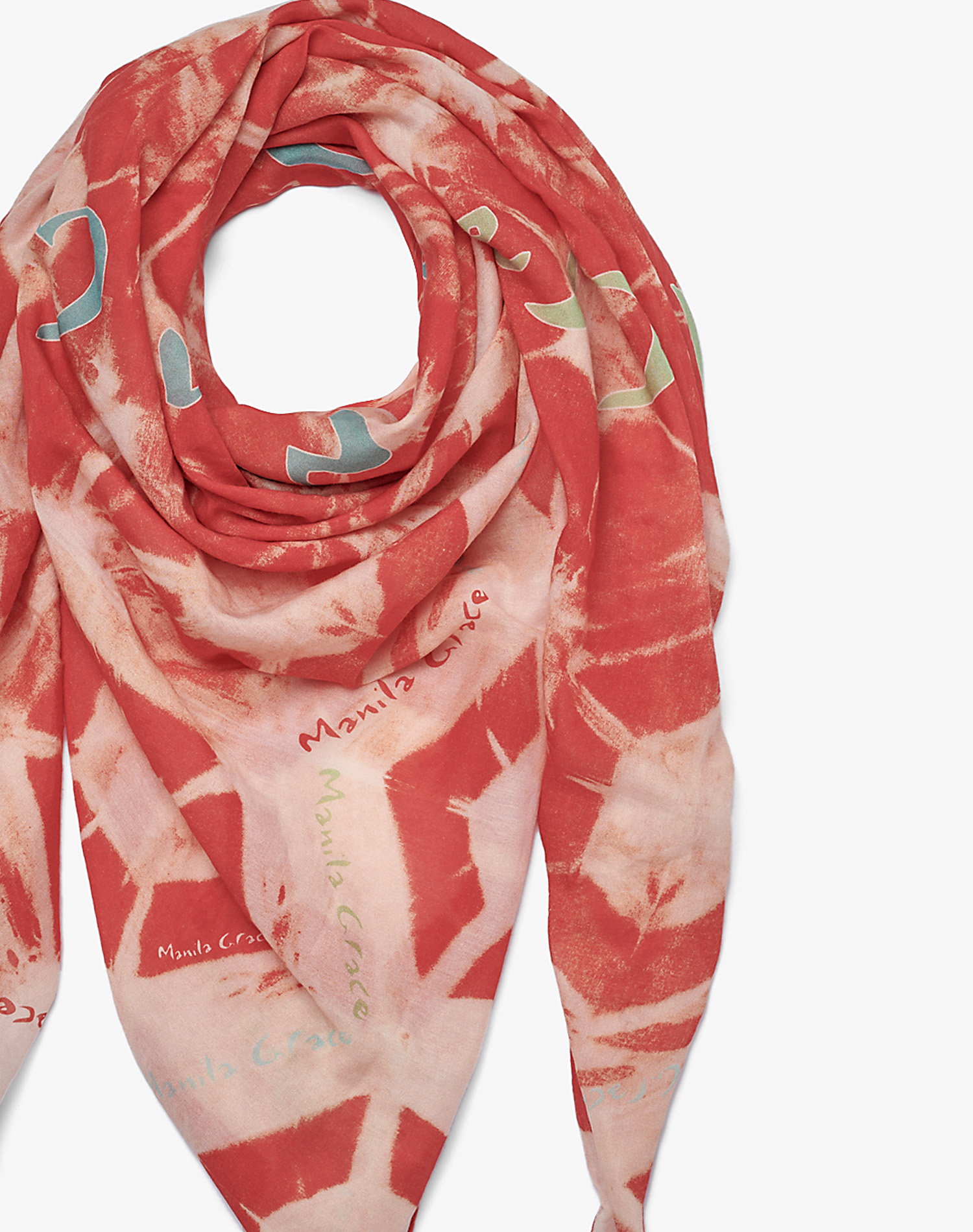 TRAPEZE SCARF IN VOILE COTTON SILK - MA638 - Manila Grace | Official Website