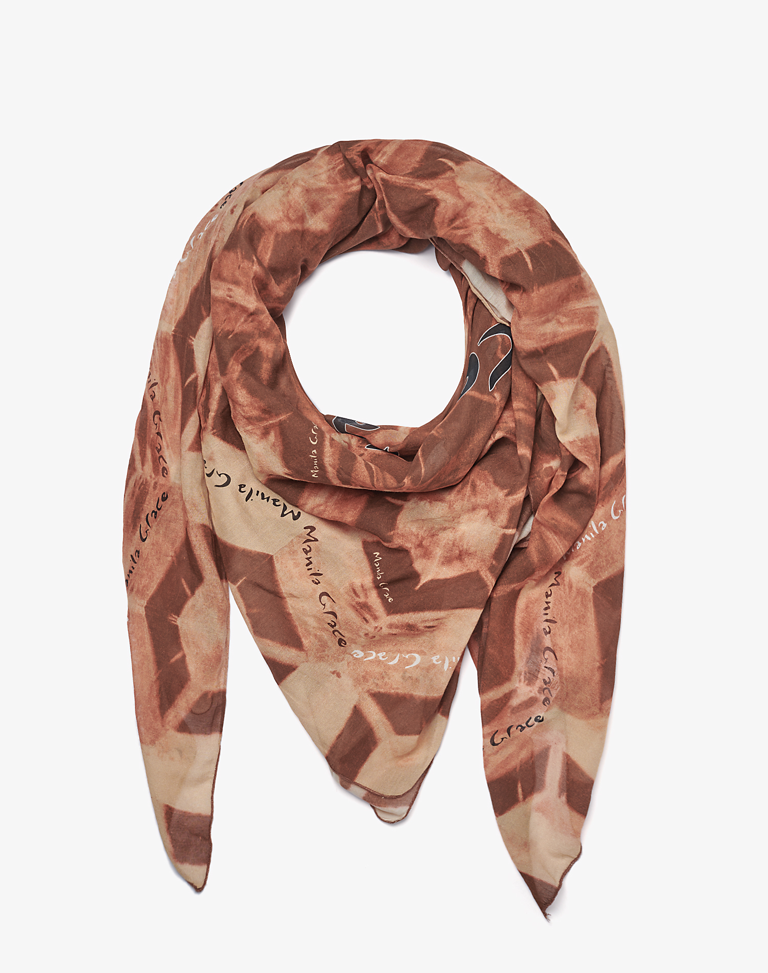 TRAPEZE SCARF IN VOILE COTTON SILK - FOULARDS & SCARVES - Manila Grace | Official Website