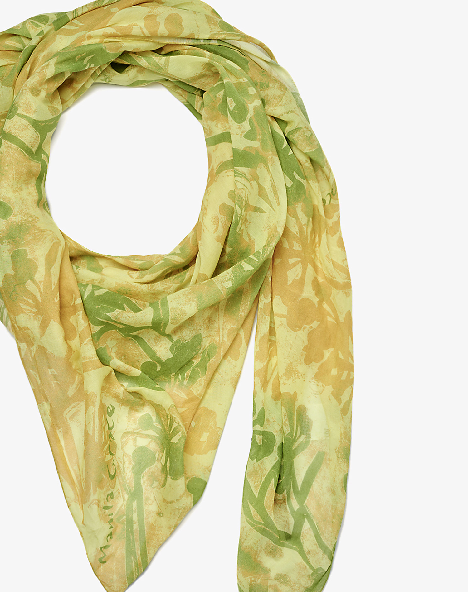 TRAPEZE SCARF IN VOILE COTTON SILK - MA626 - Manila Grace | Official Website