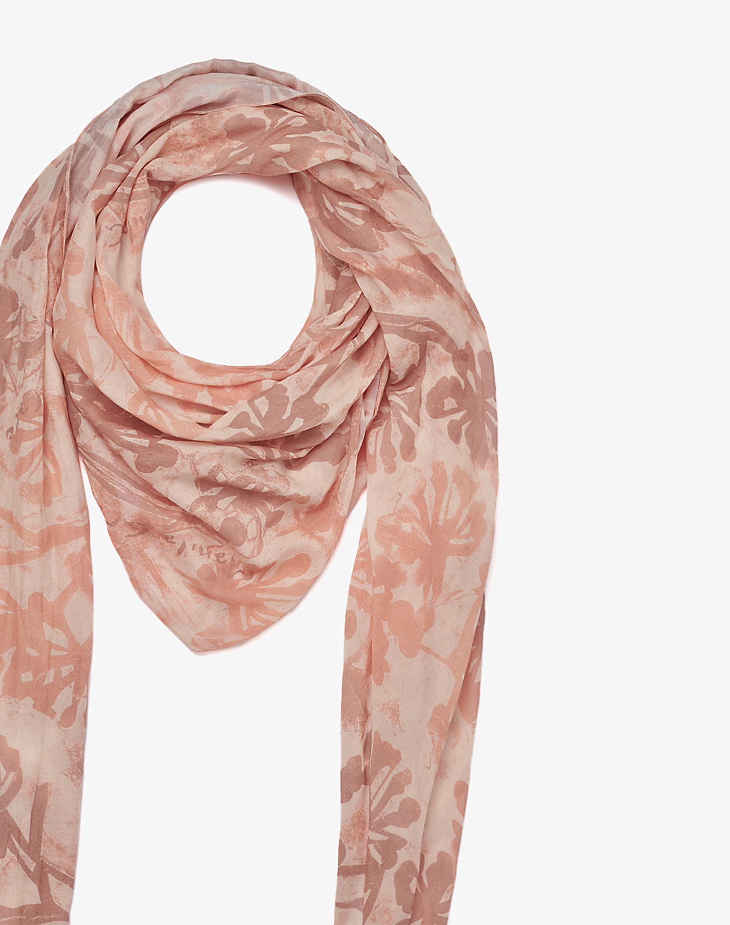 TRAPEZE SCARF IN VOILE COTTON SILK - MA632 - Manila Grace | Official Website