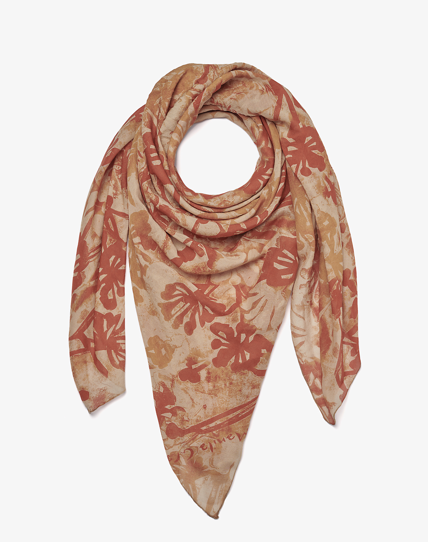 TRAPEZE SCARF IN VOILE COTTON SILK - MD307 - Manila Grace | Official Website