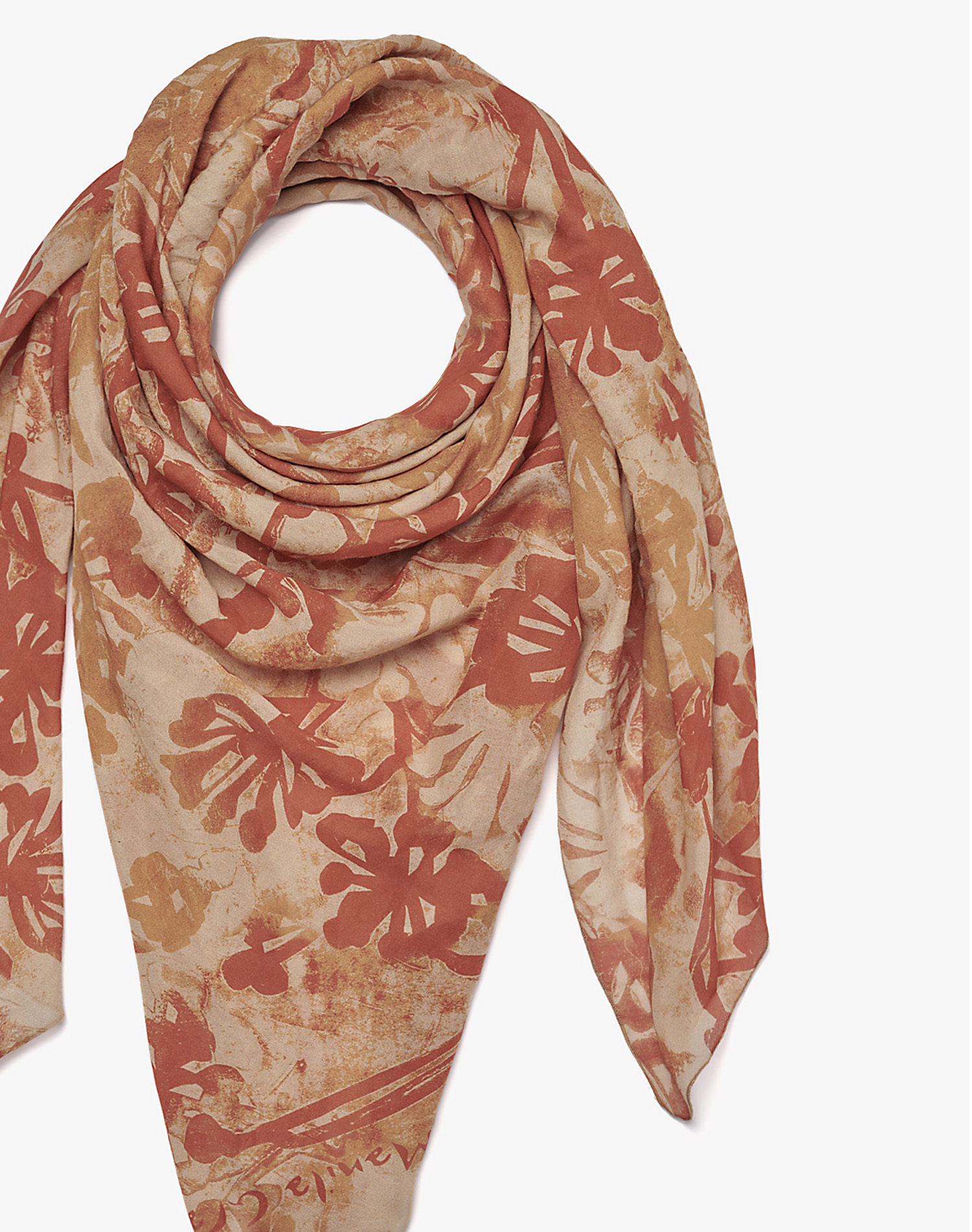 TRAPEZE SCARF IN VOILE COTTON SILK - MD307 - Manila Grace | Official Website