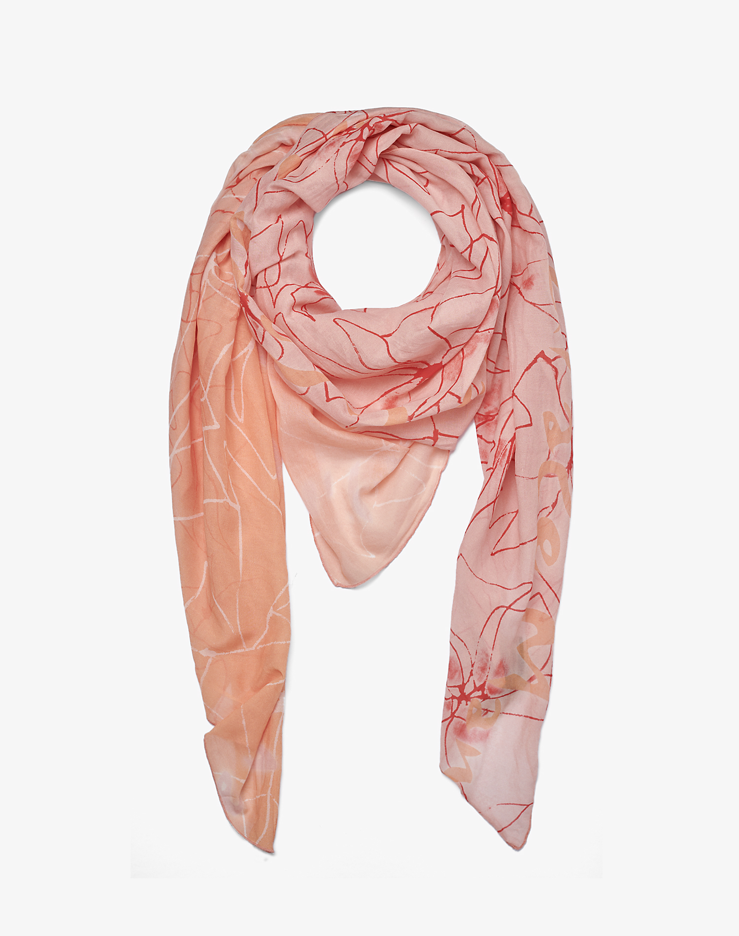 TRAPEZE SCARF IN VOILE COTTON SILK - FOULARDS & SCARVES - Manila Grace | Official Website