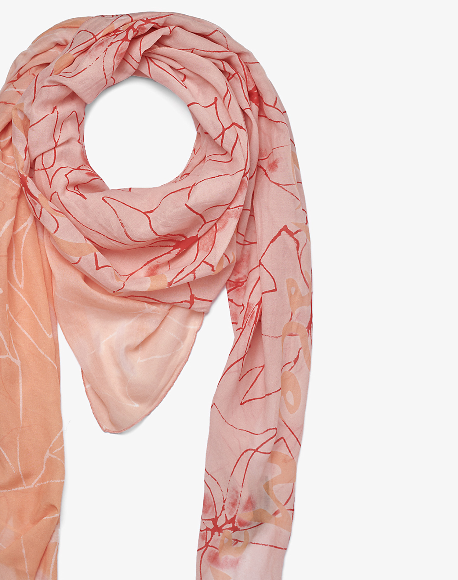 TRAPEZE SCARF IN VOILE COTTON SILK | Manila Grace
