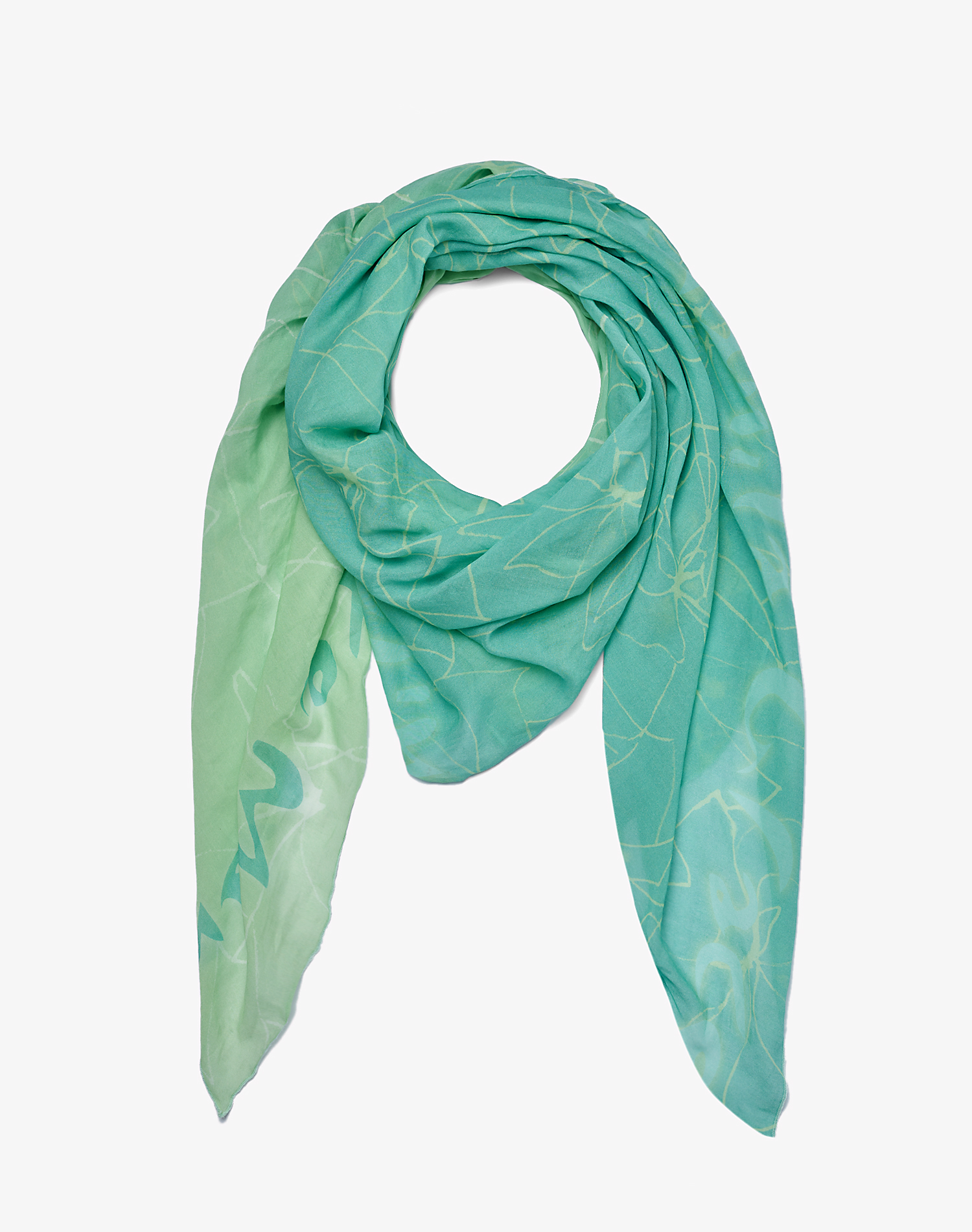 TRAPEZE SCARF IN VOILE COTTON SILK - MA637 - Manila Grace | Official Website