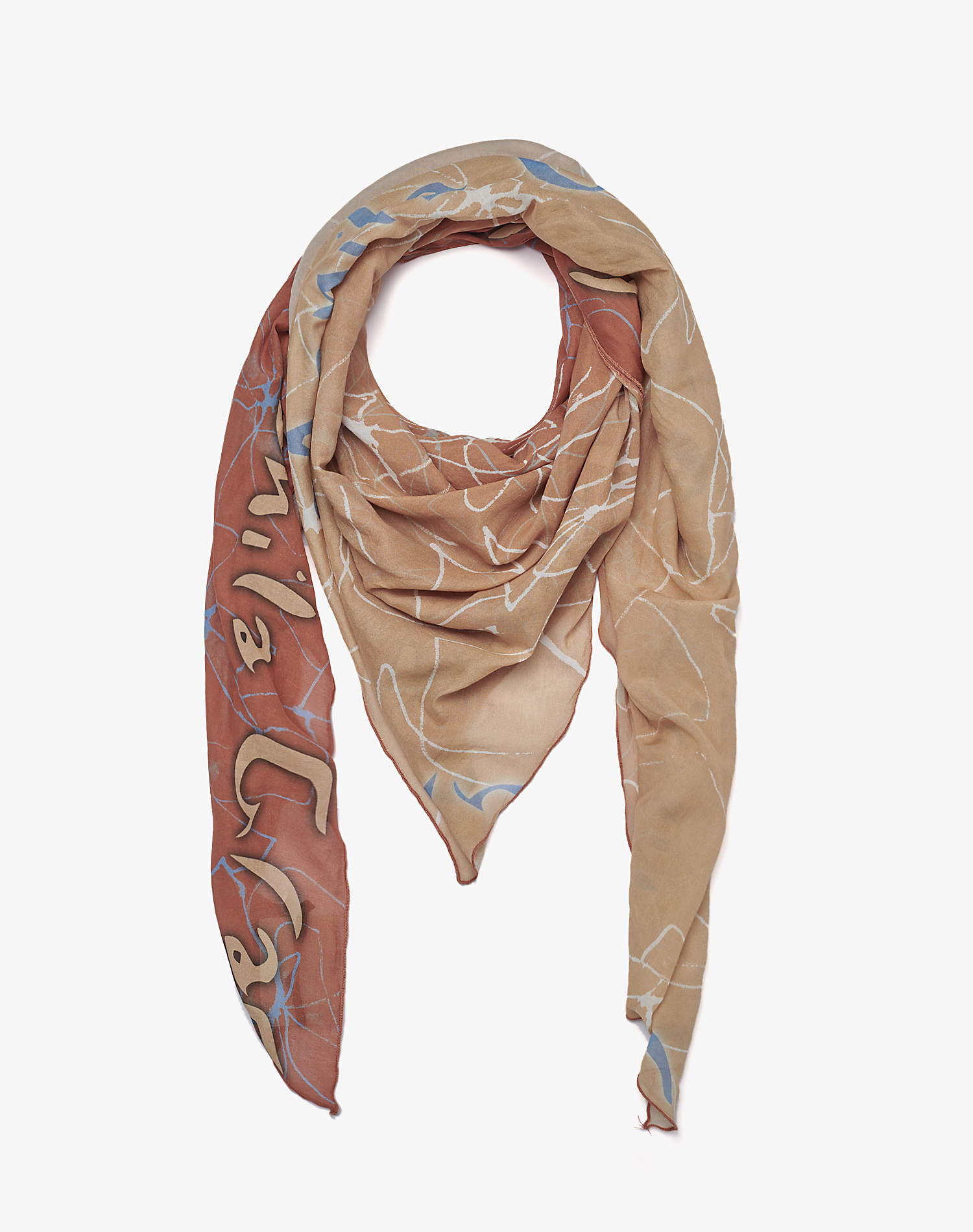TRAPEZE SCARF IN VOILE COTTON SILK | Manila Grace