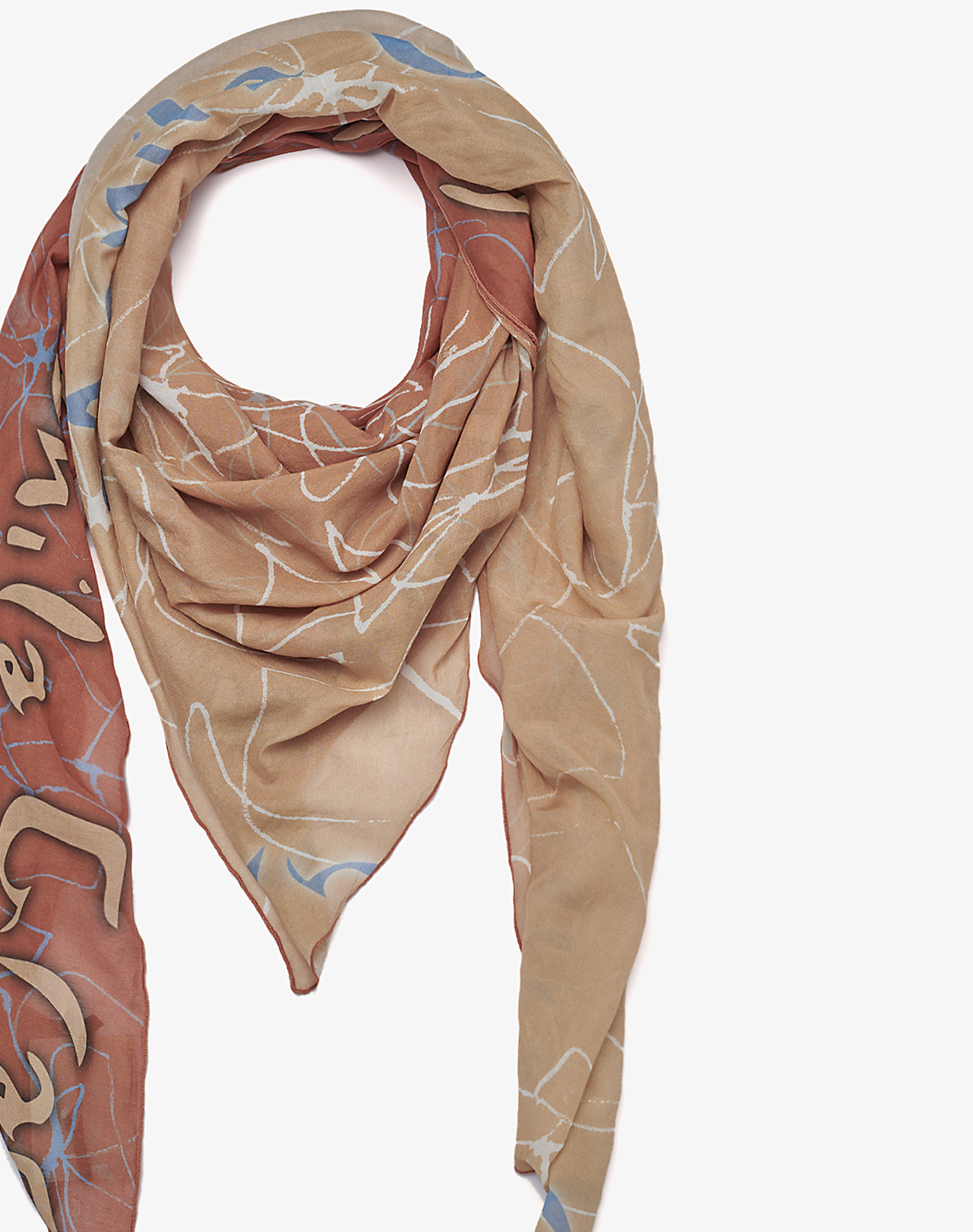 TRAPEZE SCARF IN VOILE COTTON SILK | Manila Grace