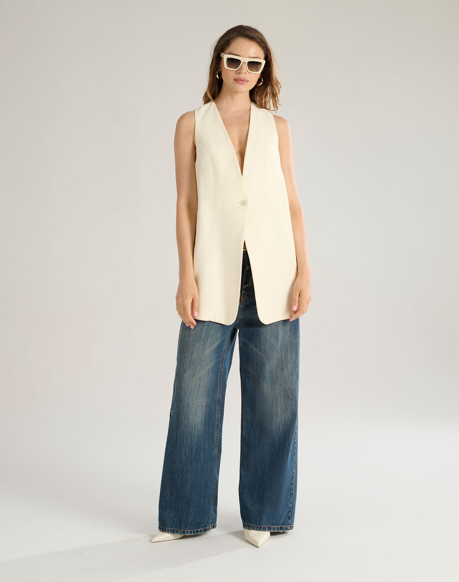 LONG VEST - BUTTER - Manila Grace | Official Website