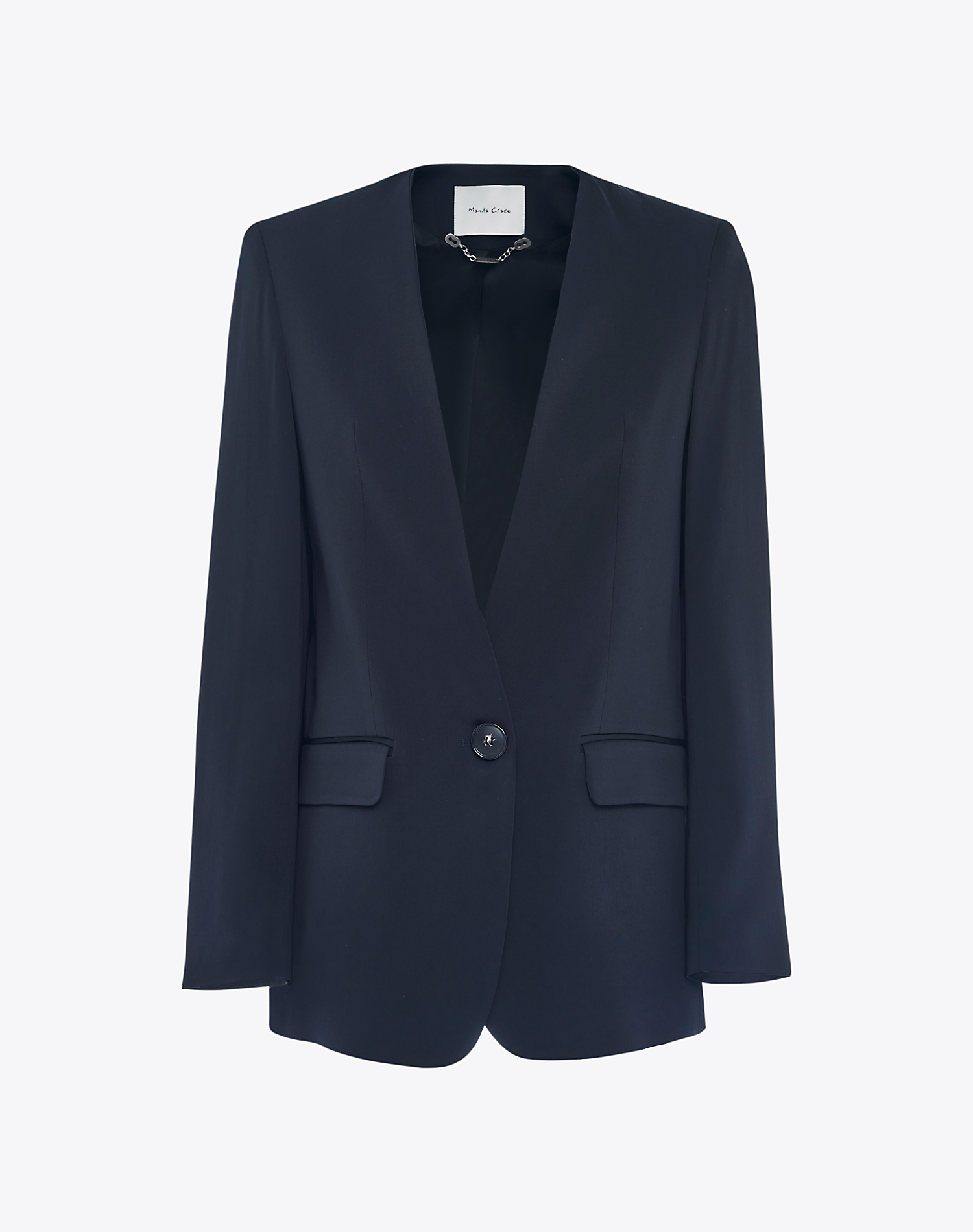 COLLARLESS BLAZER - JACKET & VEST - Manila Grace | Official Website