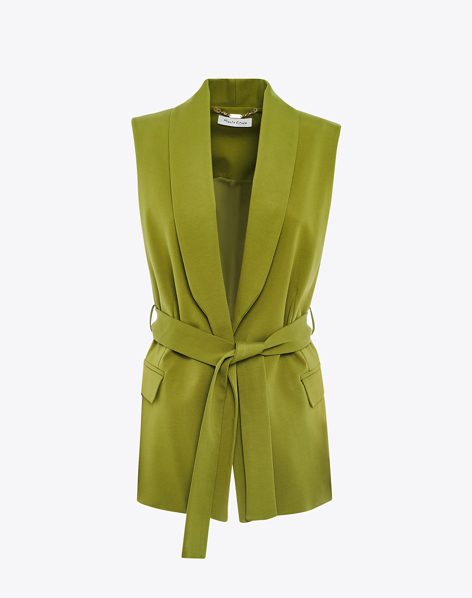 VEST WITH BELT - JACKET & VEST - Manila Grace | Official Website