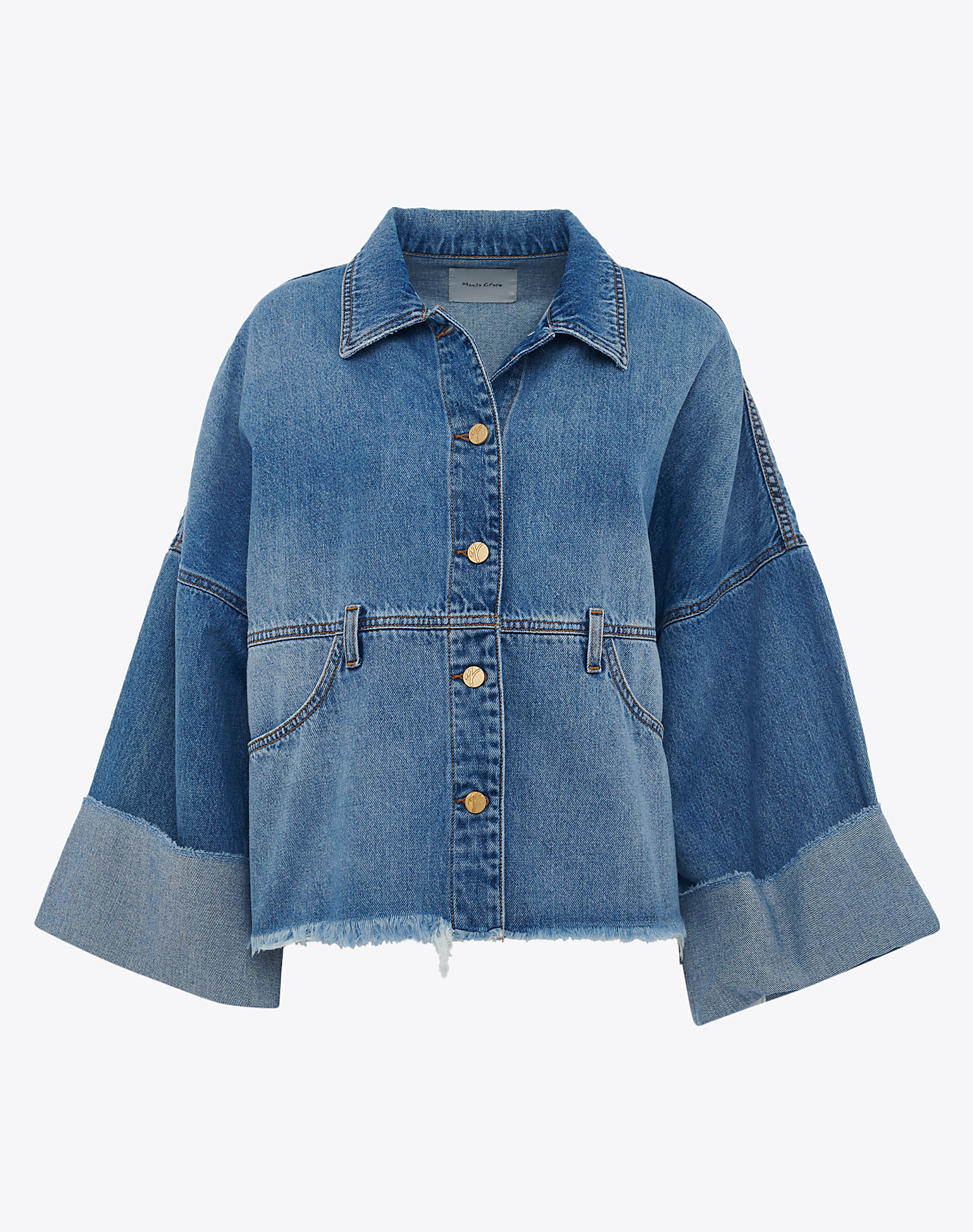 OVERSIZED DENIM JACKET - COAT - Manila Grace | Official Website