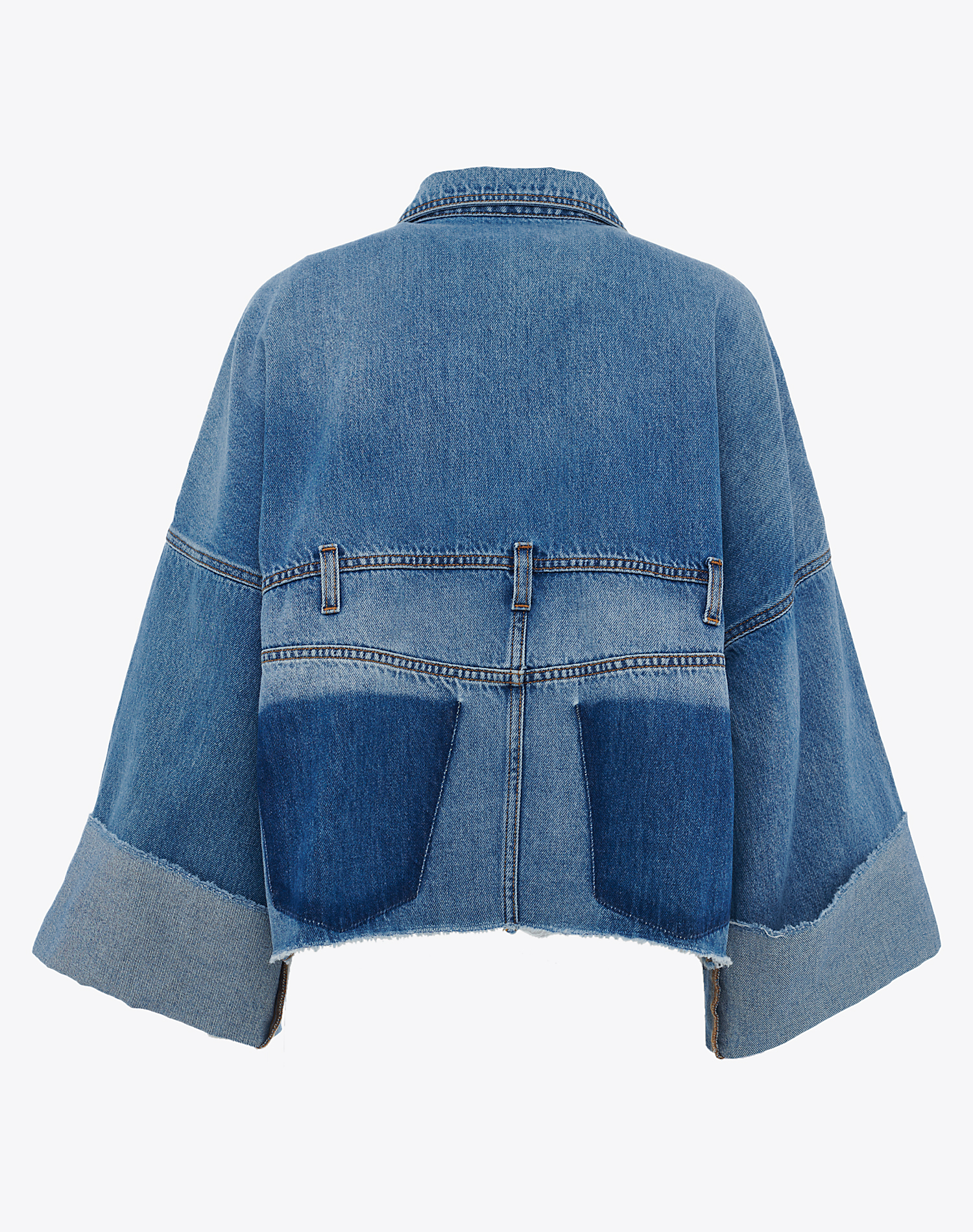 OVERSIZED DENIM JACKET - MEDIUM BLUE - Manila Grace | Official Website