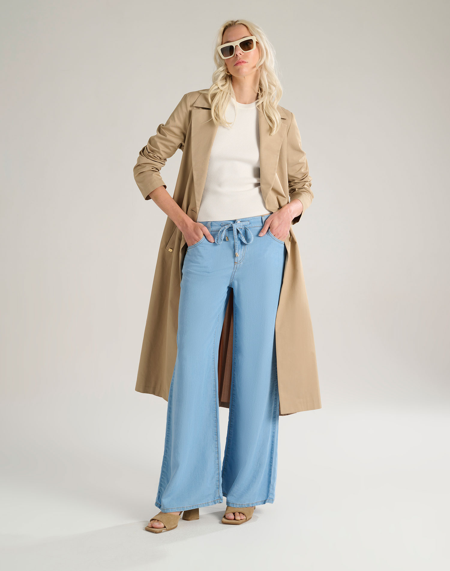 TRENCH COAT WITH PLEATS' - HAY - Manila Grace | Official Website