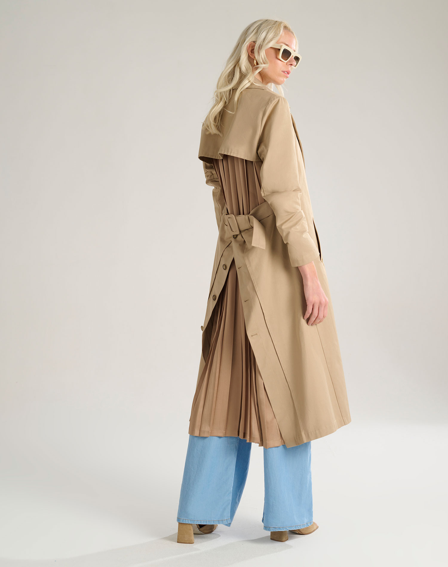 TRENCH COAT WITH PLEATS' - HAY - Manila Grace | Official Website