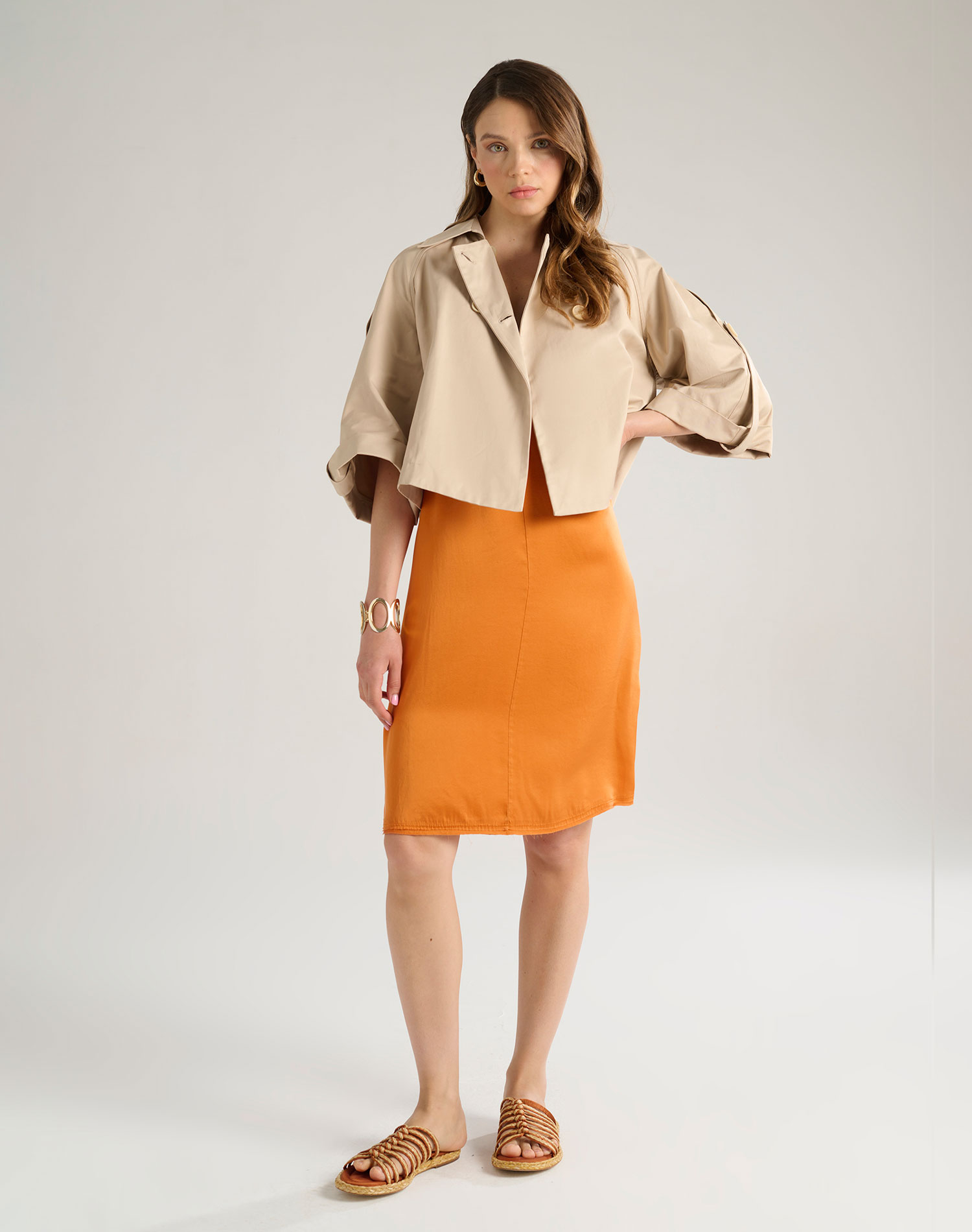 SHORT TRENCH - MA631 - Manila Grace | Official Website