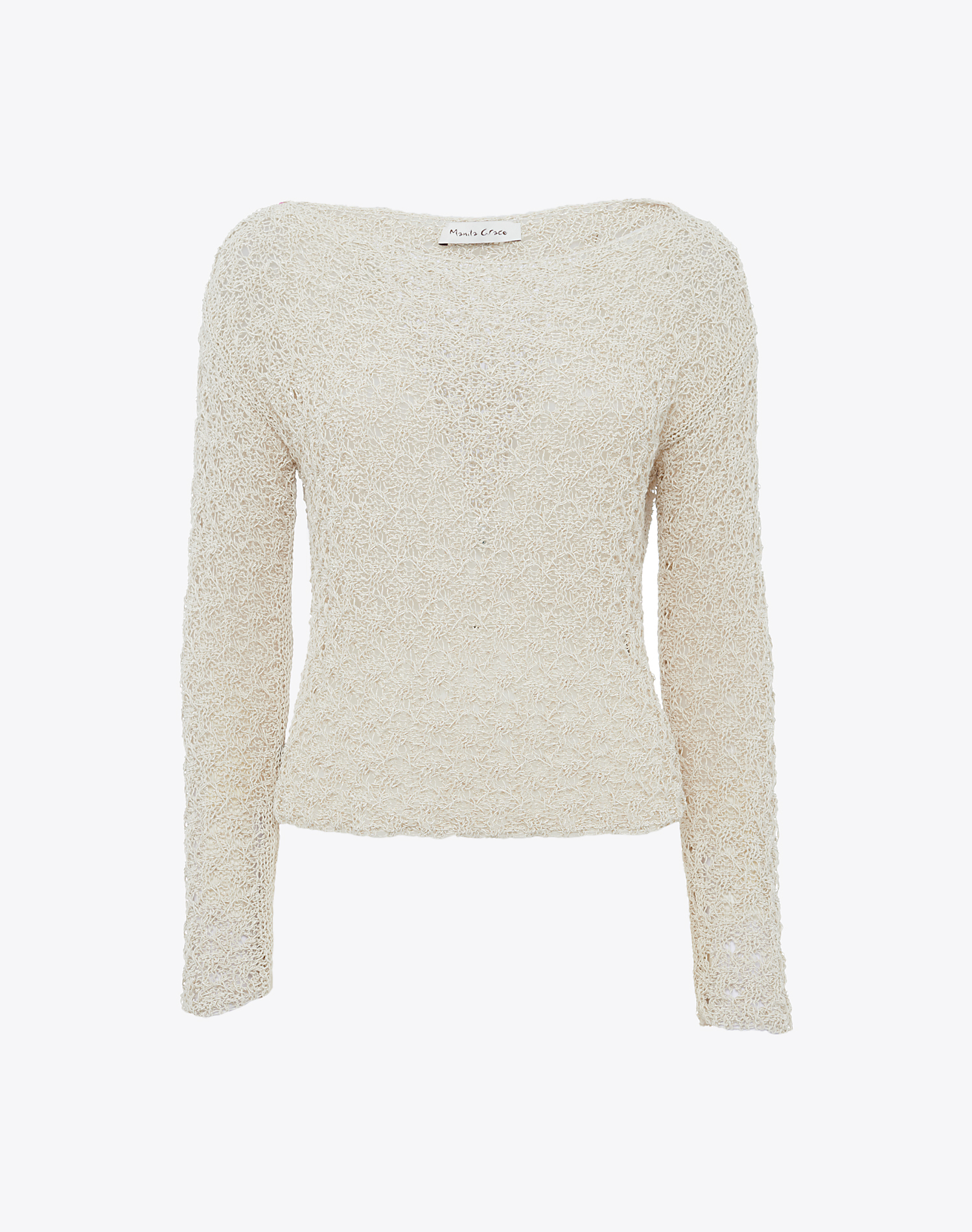 BOAT NECK SWEATER - KNITWEAR - Manila Grace | Official Website