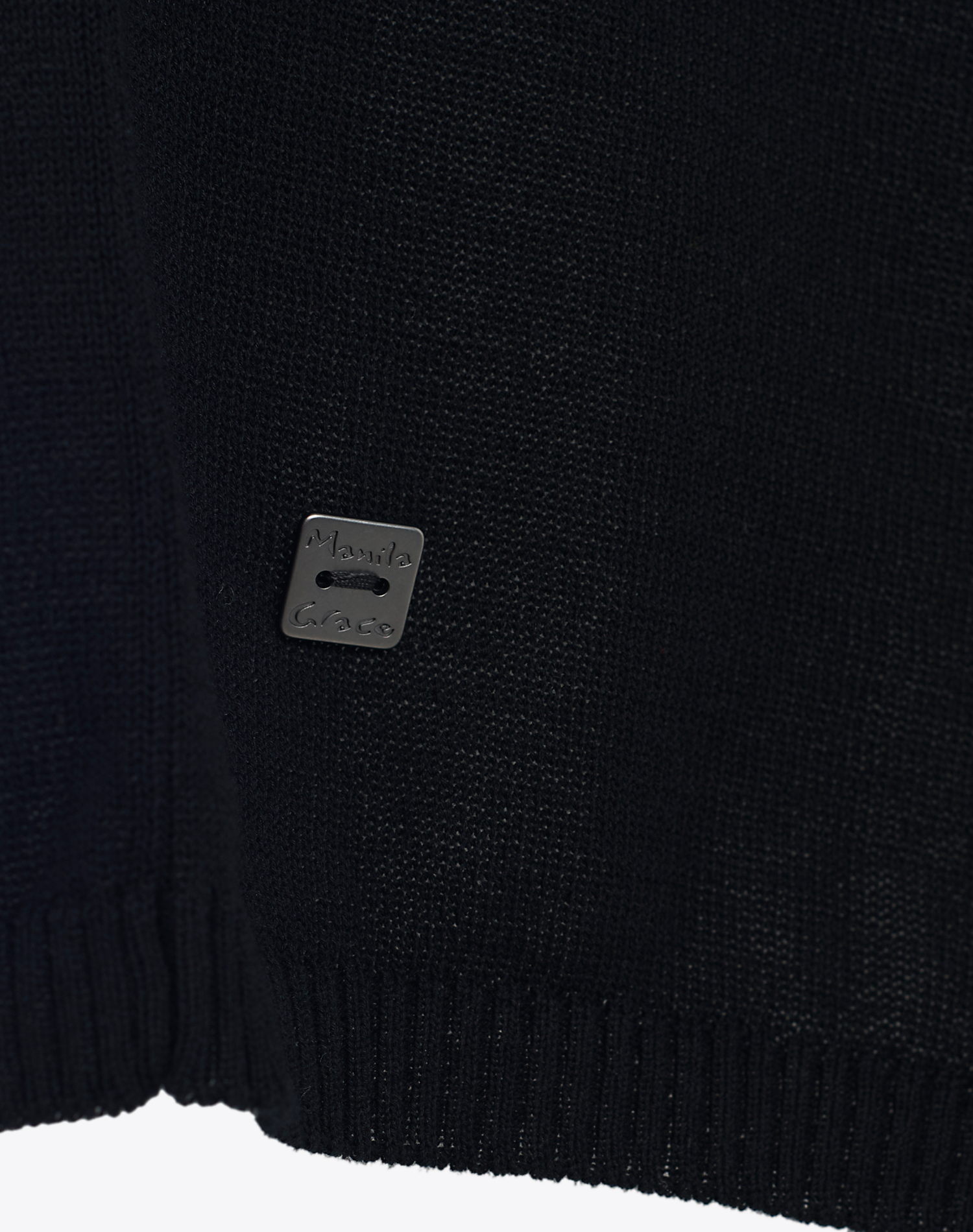 ONE-SHOULDER SWEATER - BLACK - Manila Grace | Official Website