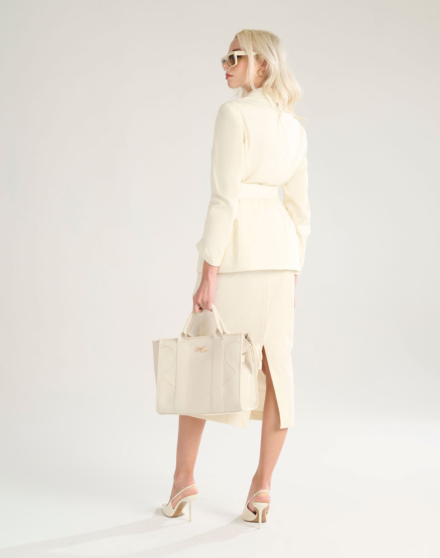 HIGH WAIST SKIRT - BUTTER - Manila Grace | Official Website