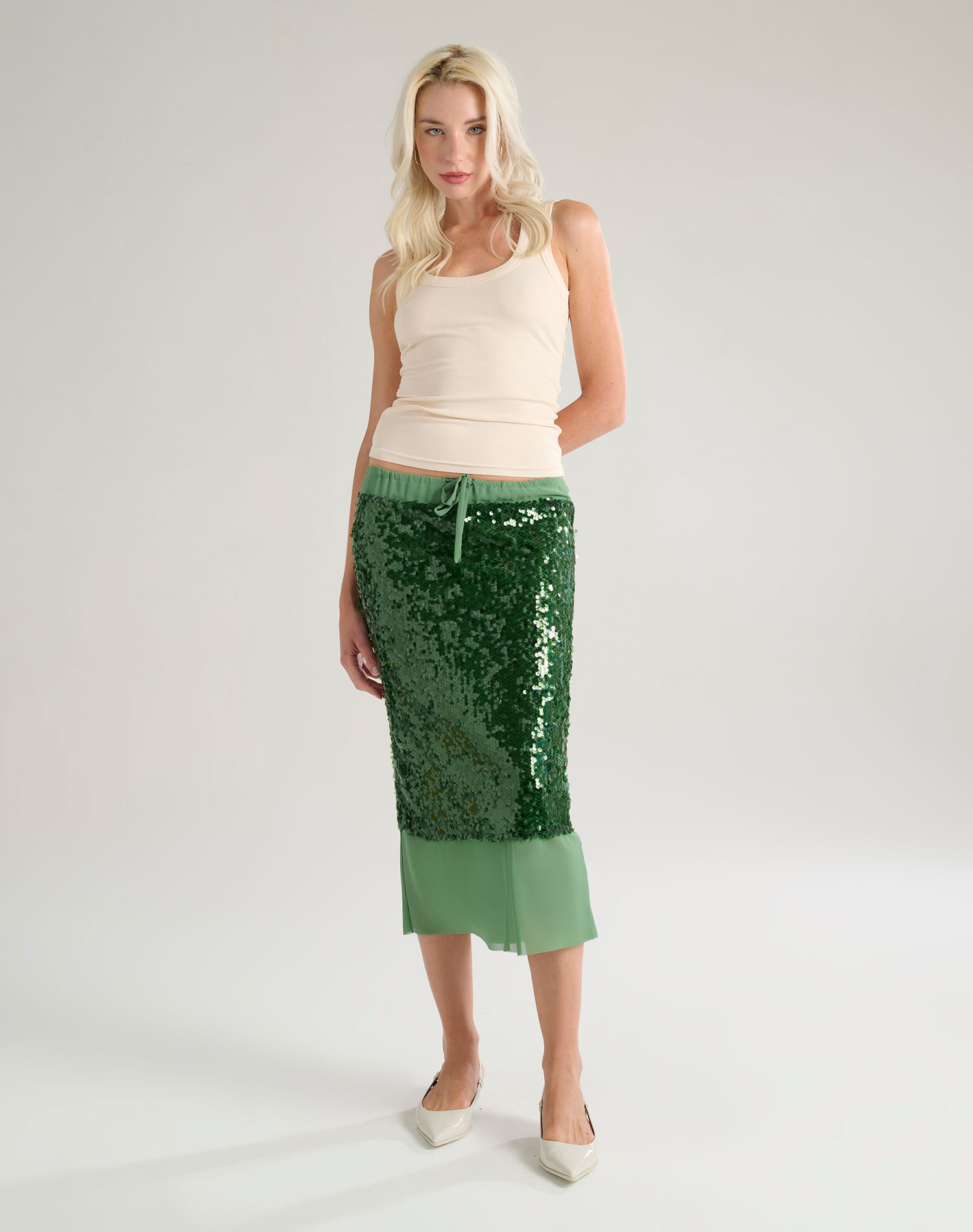 DRAWSTRING SKIRT - MA509 - Manila Grace | Official Website