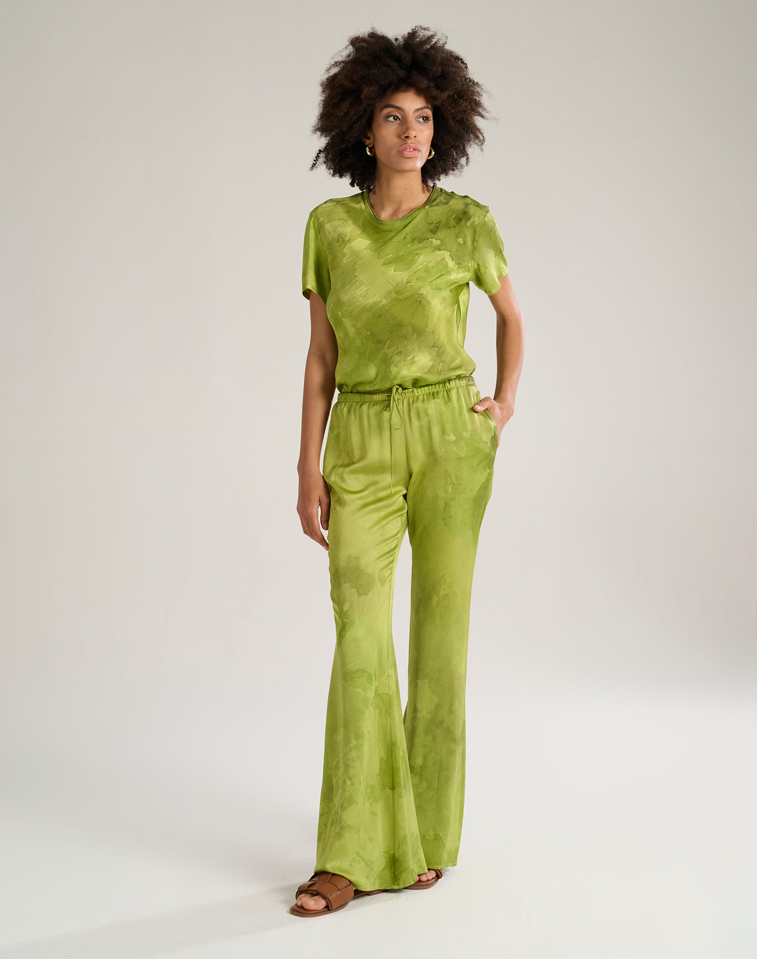 TROUSERS TIE DYE - LEAF - Manila Grace | Official Website
