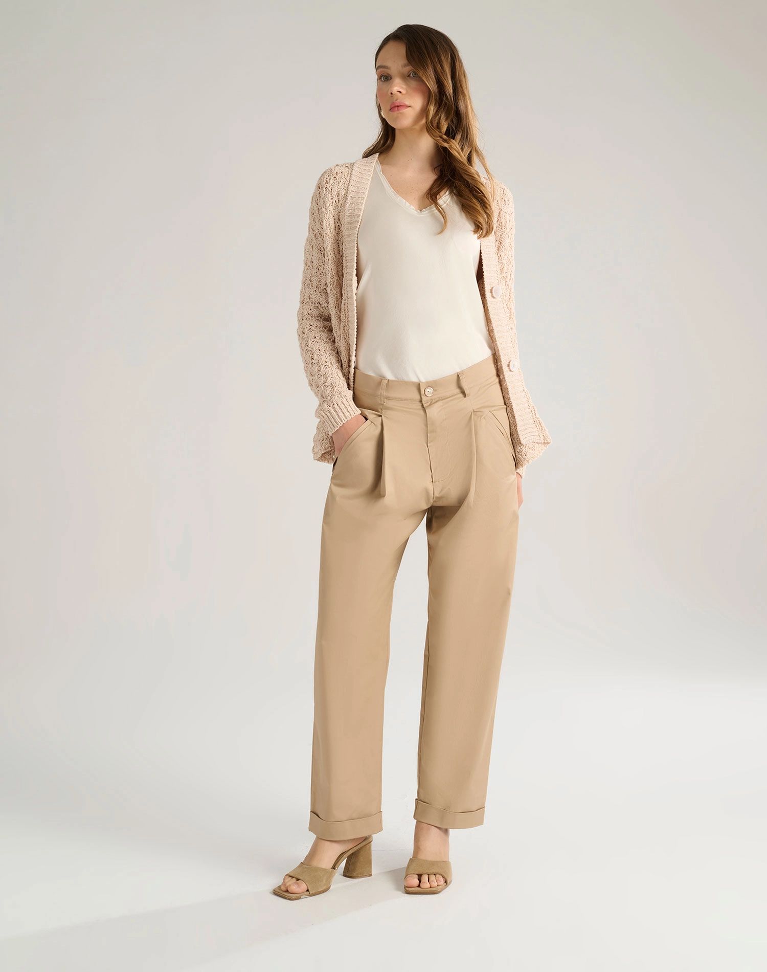 TROUSERS WITH CUFFS - MA631 - Manila Grace | Official Website