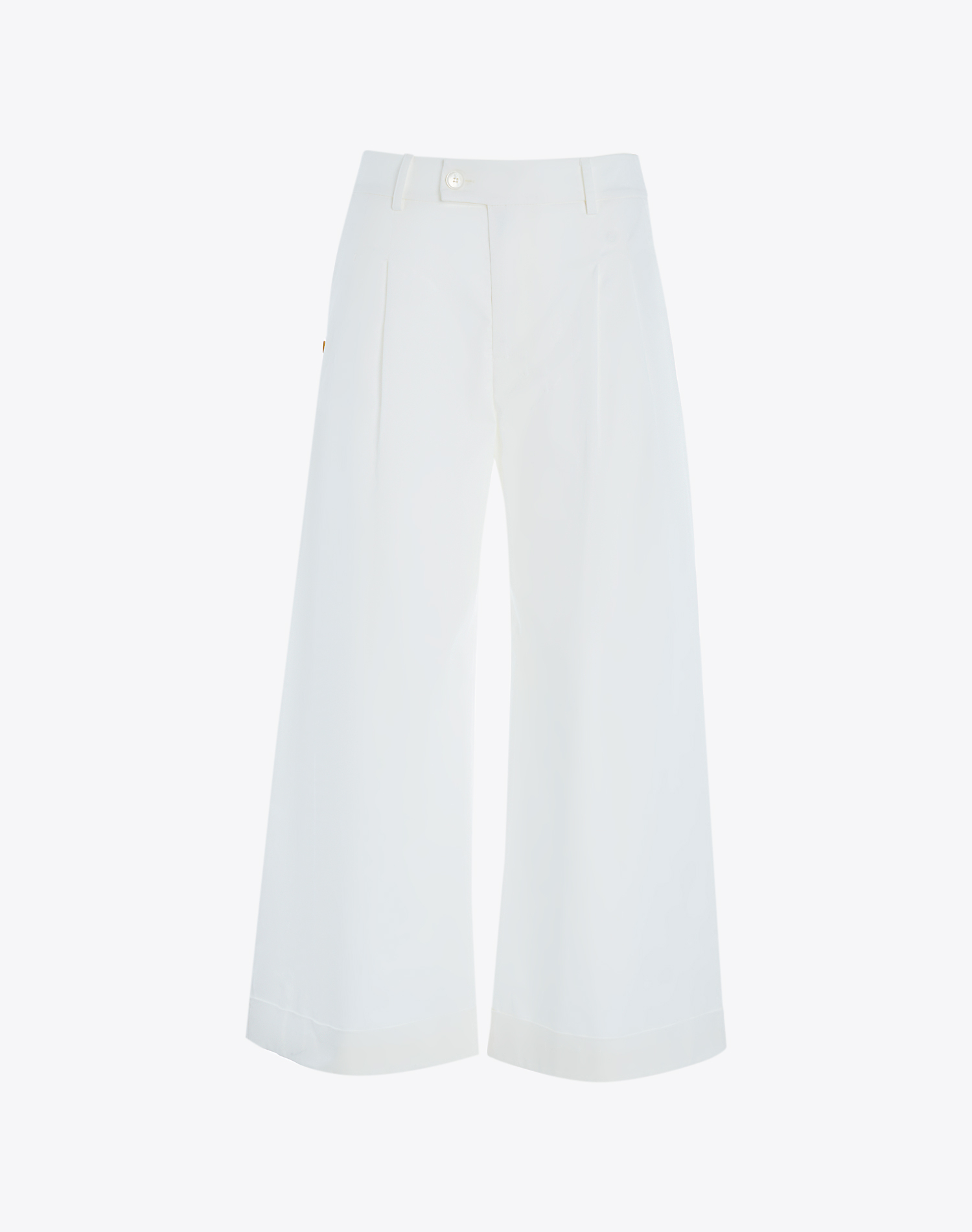 CROPPED TROUSERS - OFF WHITE - Manila Grace | Official Website