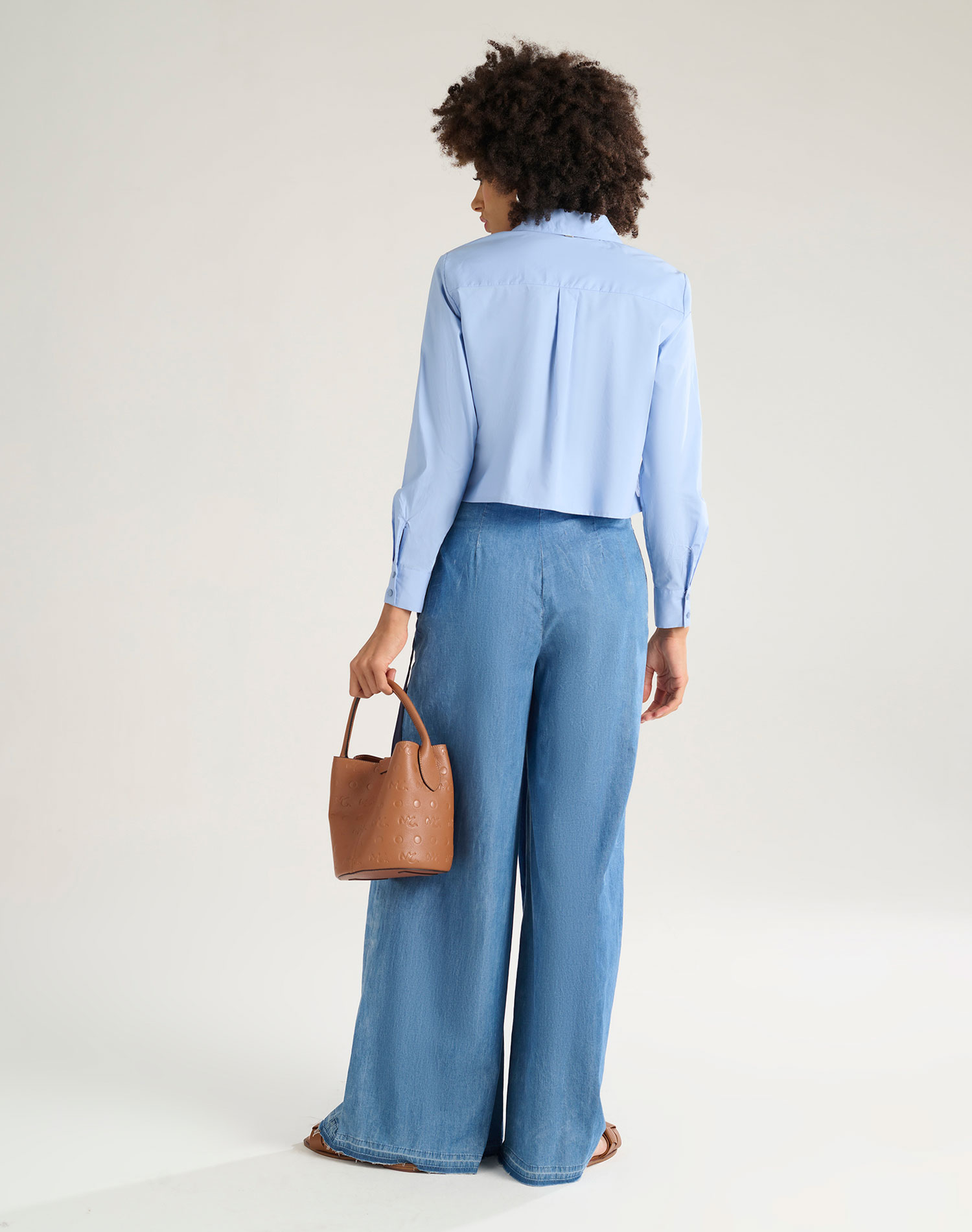 WALLET TROUSERS - MEDIUM BLUE - Manila Grace | Official Website