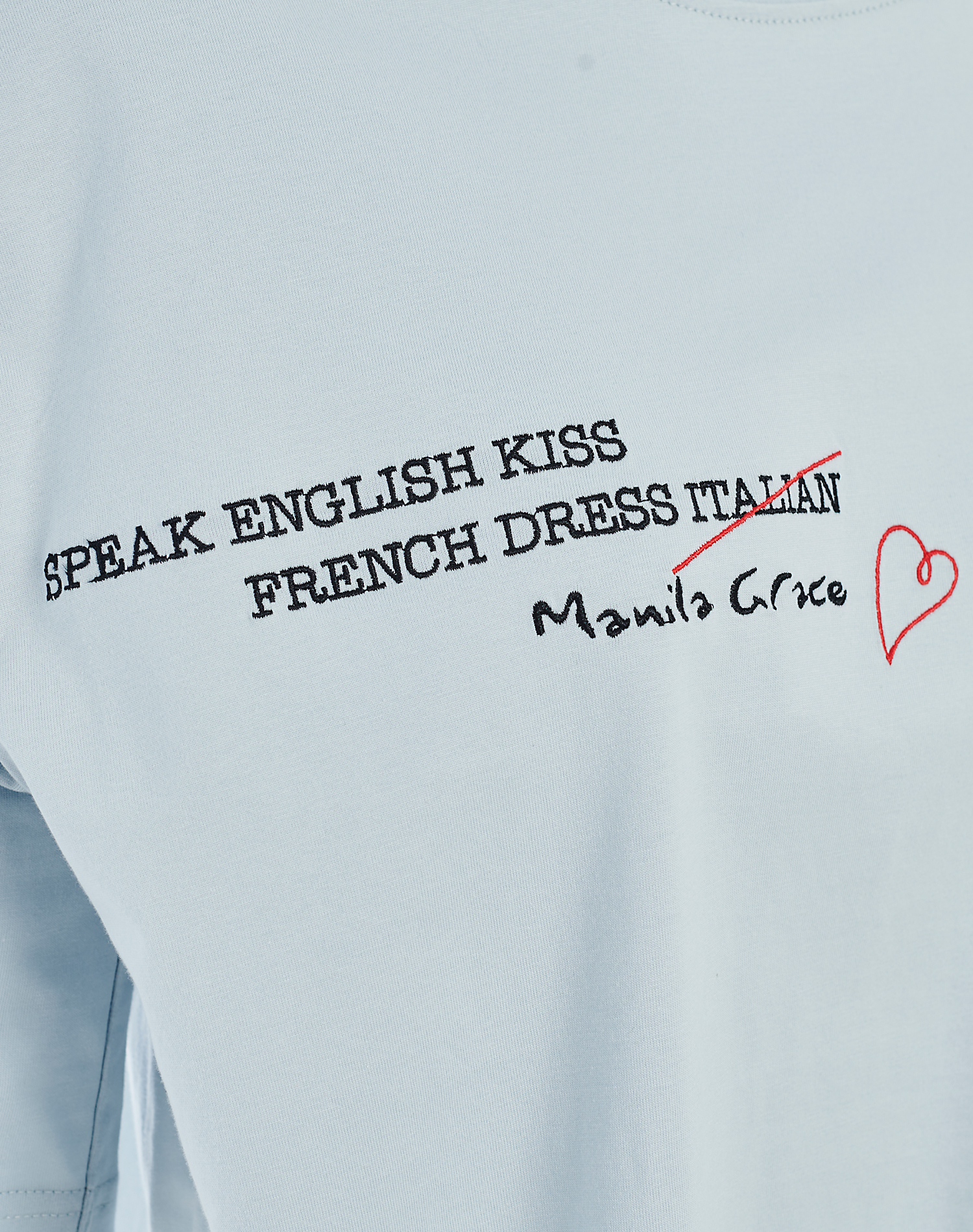 T-SHIRT WITH SLOGAN - MA625 - Manila Grace | Official Website