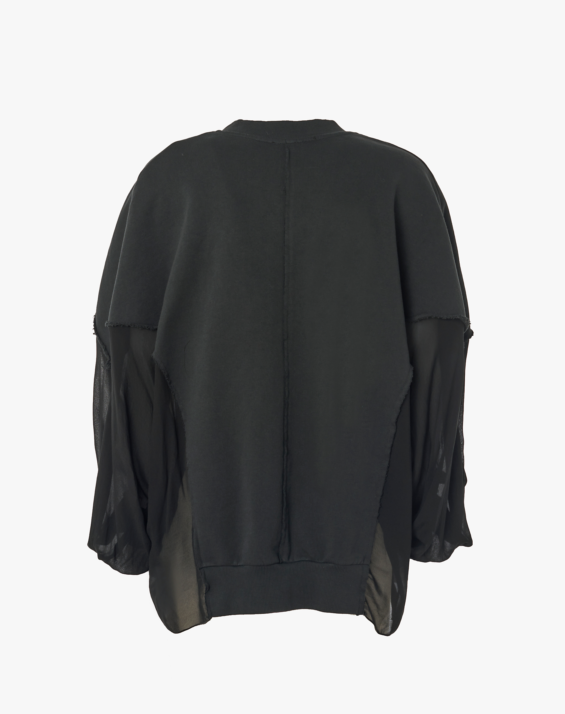 V-NECK SWEATSHIRT - BLACK - Manila Grace | Official Website