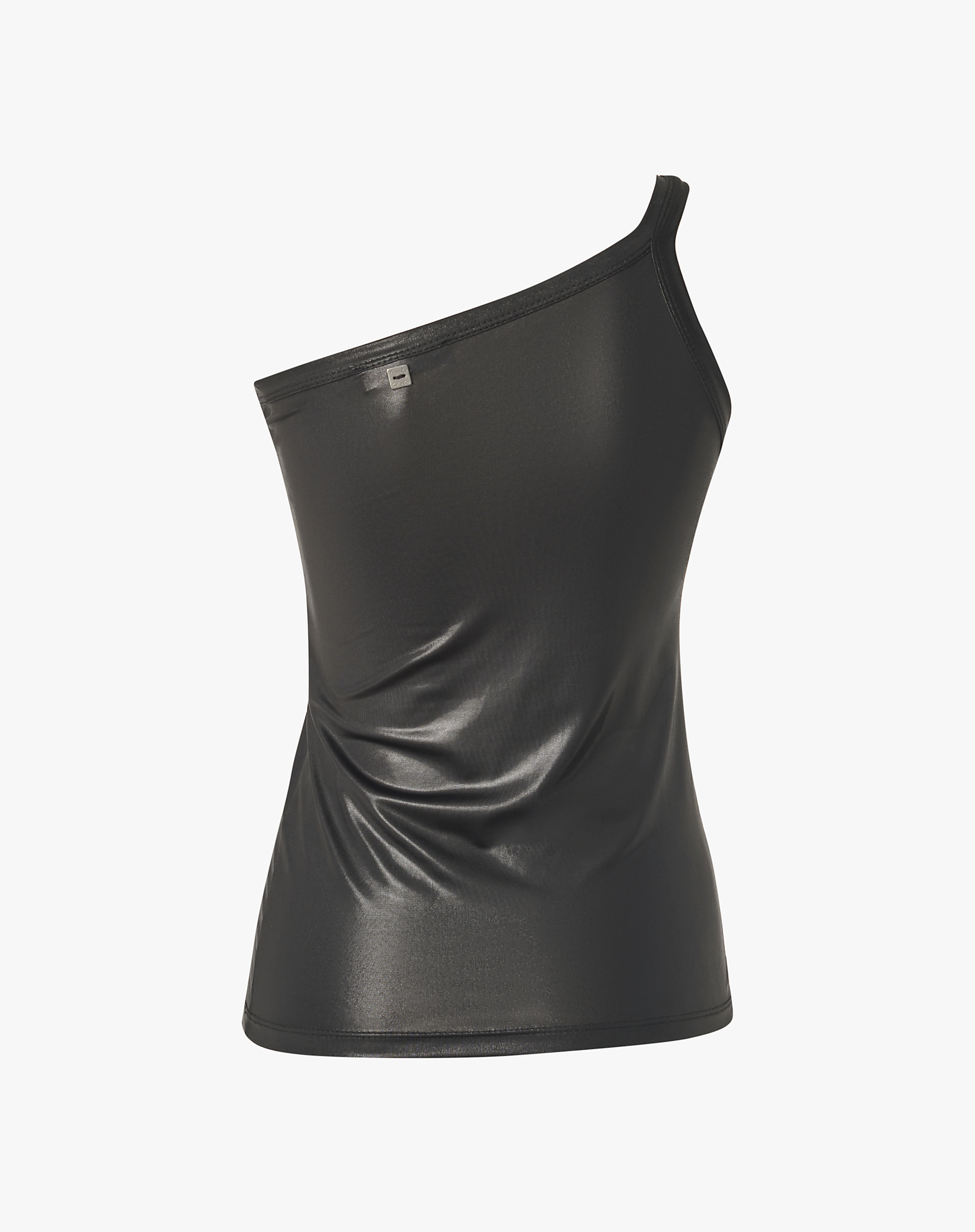 ONE-SHOULDER TANK TOP - BLACK - Manila Grace | Official Website