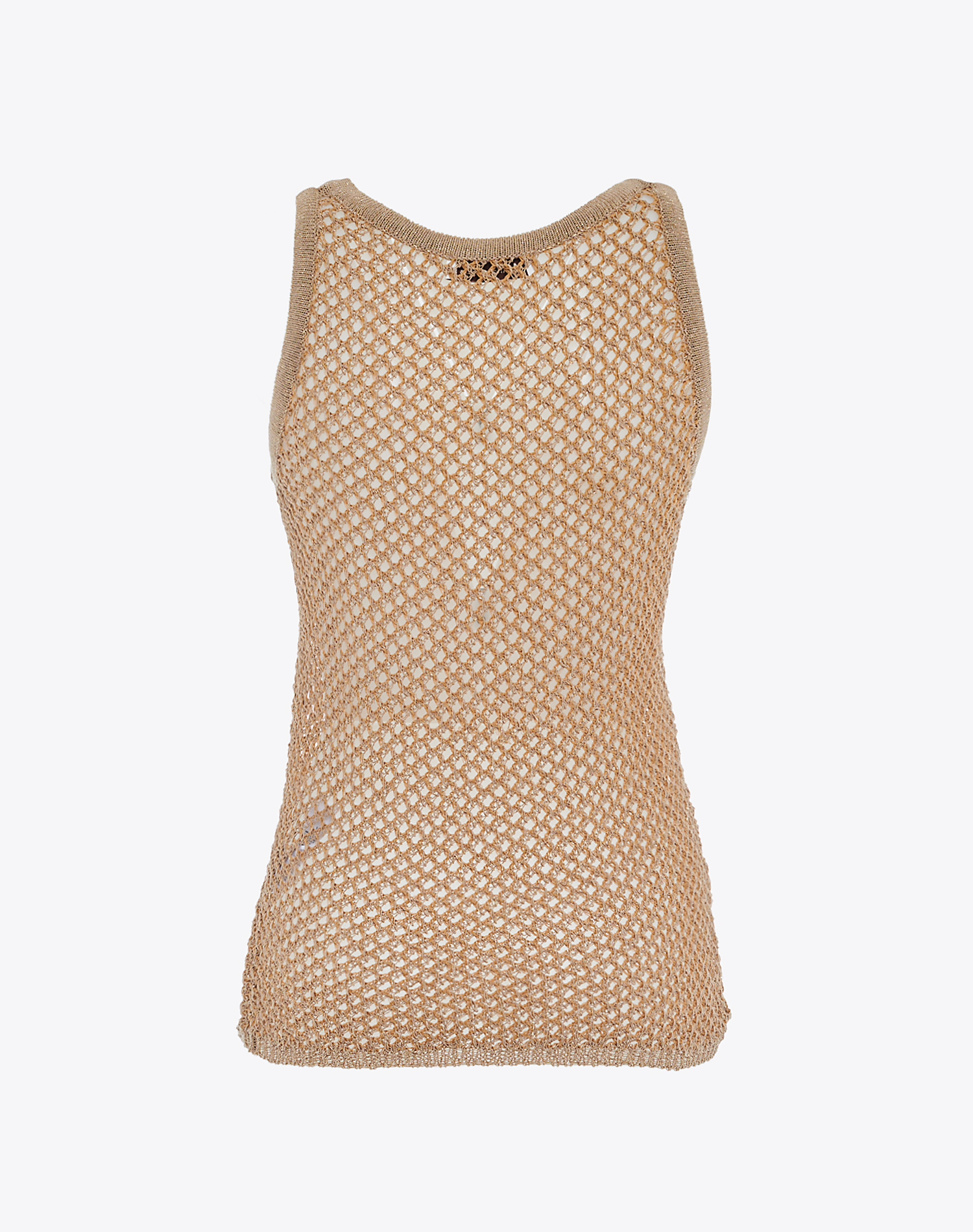 NET STITCH TANK TOP - HONEY - Manila Grace | Official Website