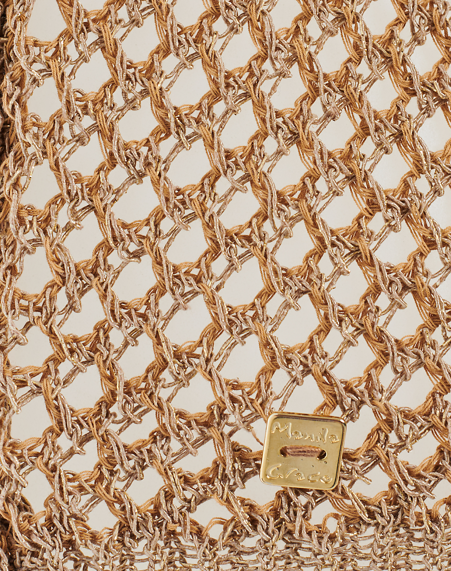 NET STITCH TANK TOP - HONEY - Manila Grace | Official Website