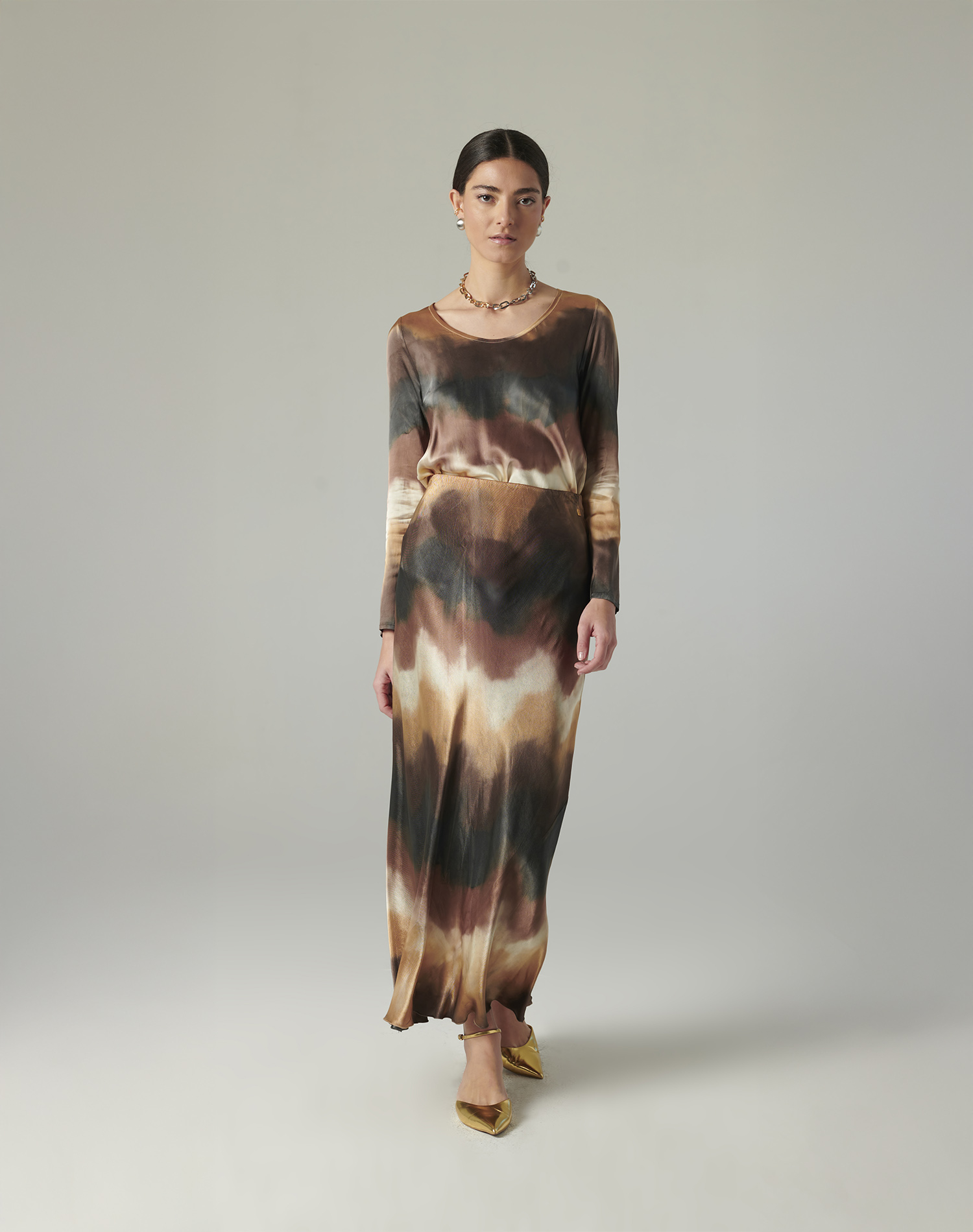 TIE-DYE LONG SLEEVE BLOUSE | Manila Grace