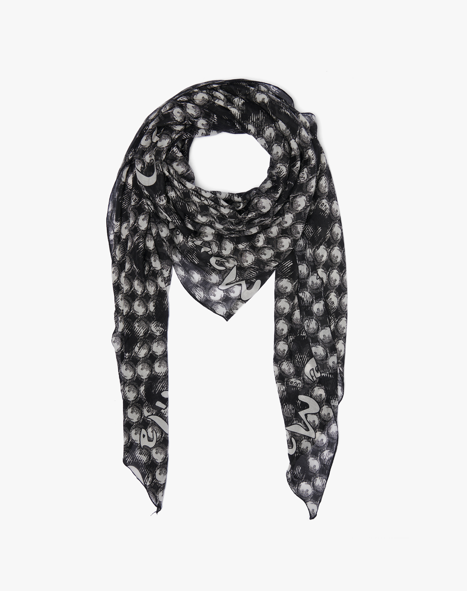 TRAPEZE SCARF IN COTTON AND SILK VOILE | Manila Grace