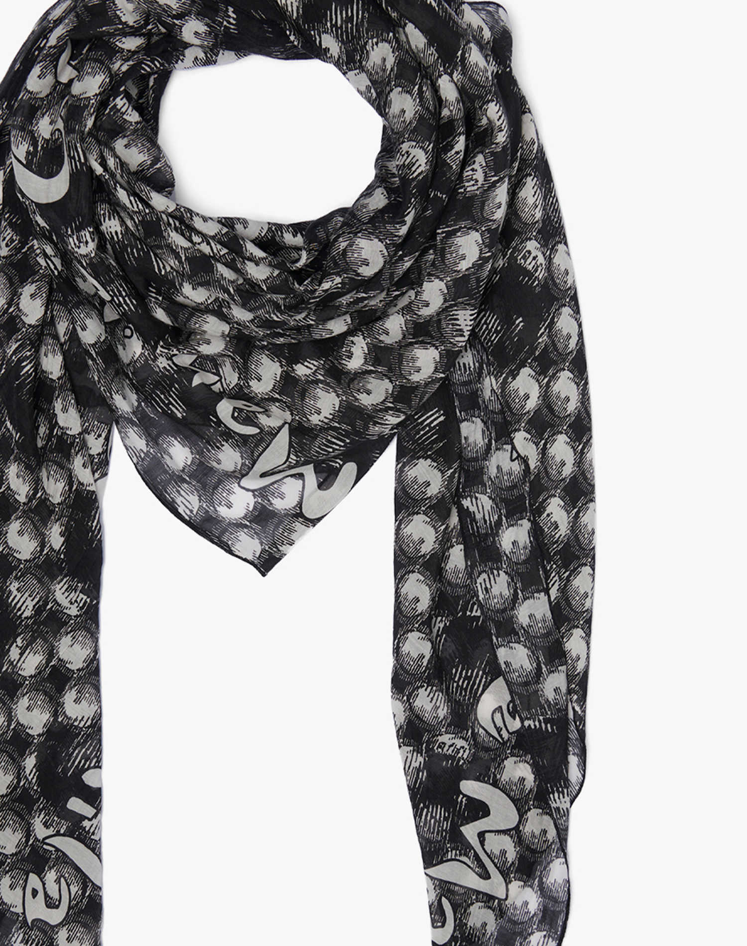 TRAPEZE SCARF IN COTTON AND SILK VOILE | Manila Grace