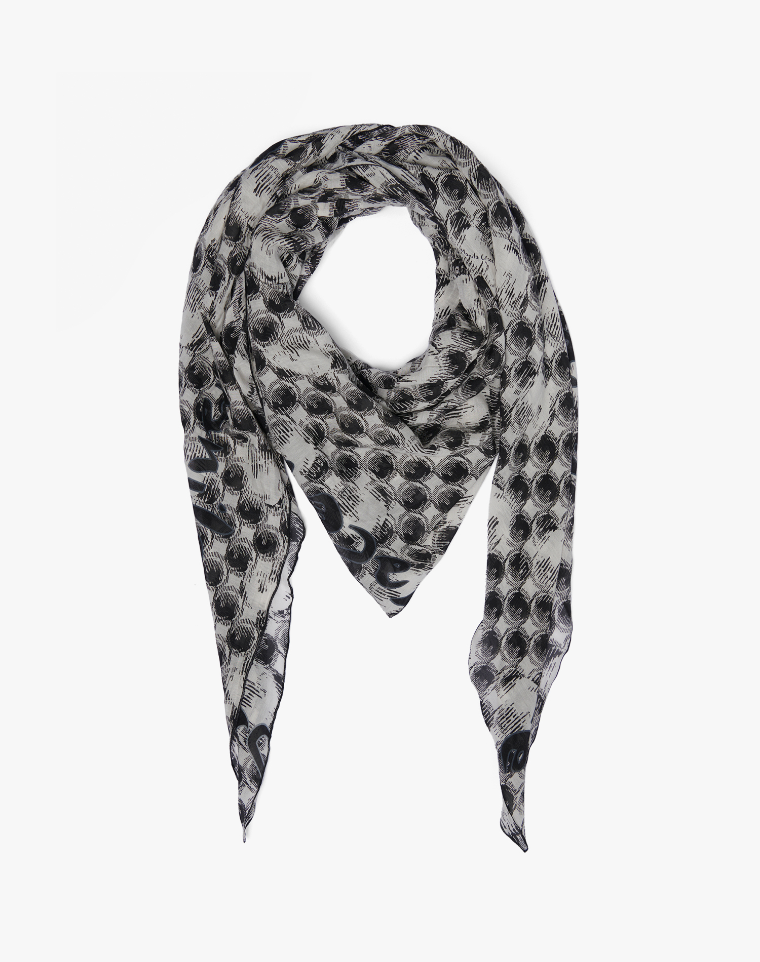 TRAPEZE SCARF IN COTTON AND SILK VOILE | Manila Grace