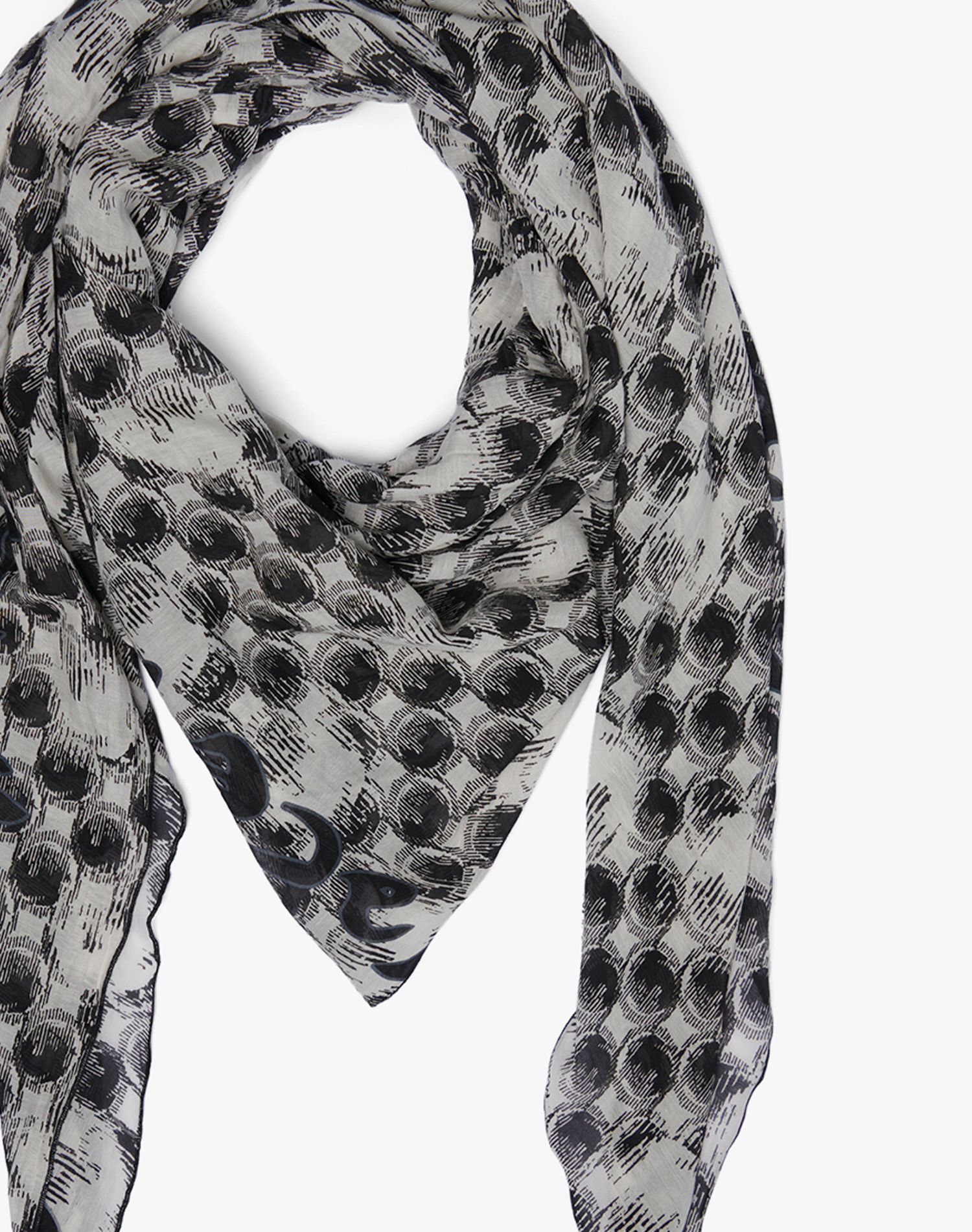 TRAPEZE SCARF IN COTTON AND SILK VOILE | Manila Grace