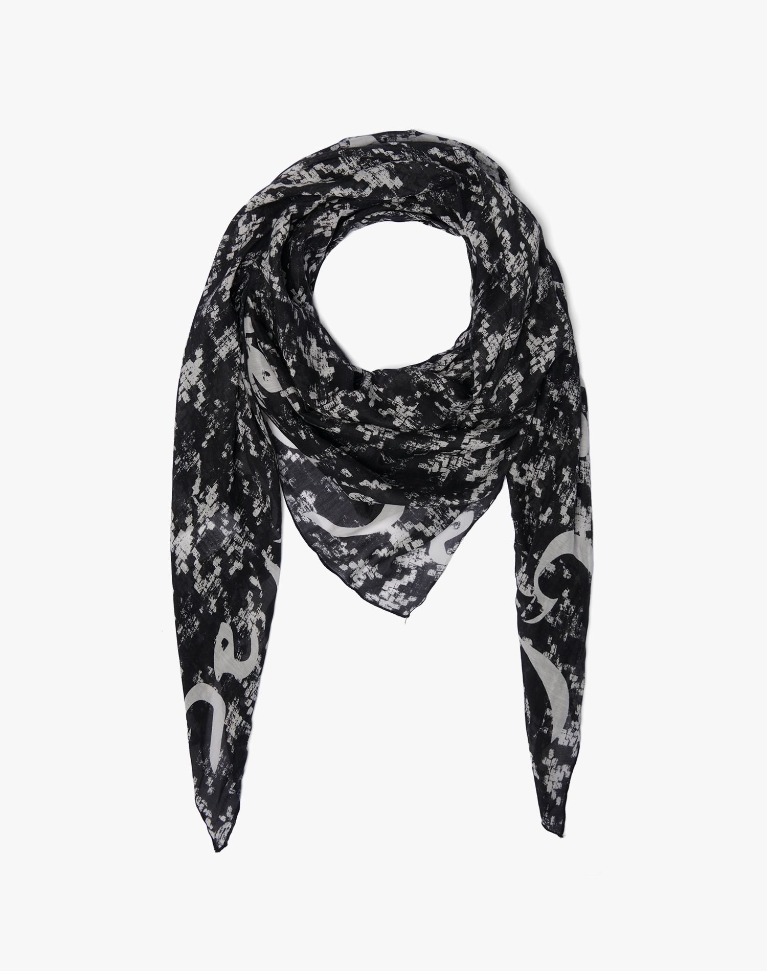 TRAPEZE SCARF IN COTTON AND SILK VOILE | Manila Grace