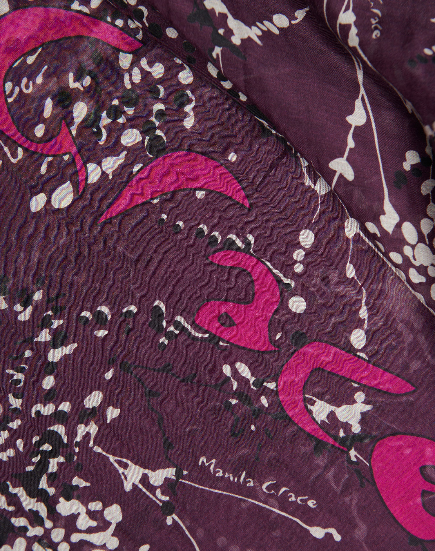 TRAPEZE SCARF IN COTTON AND SILK VOILE | Manila Grace